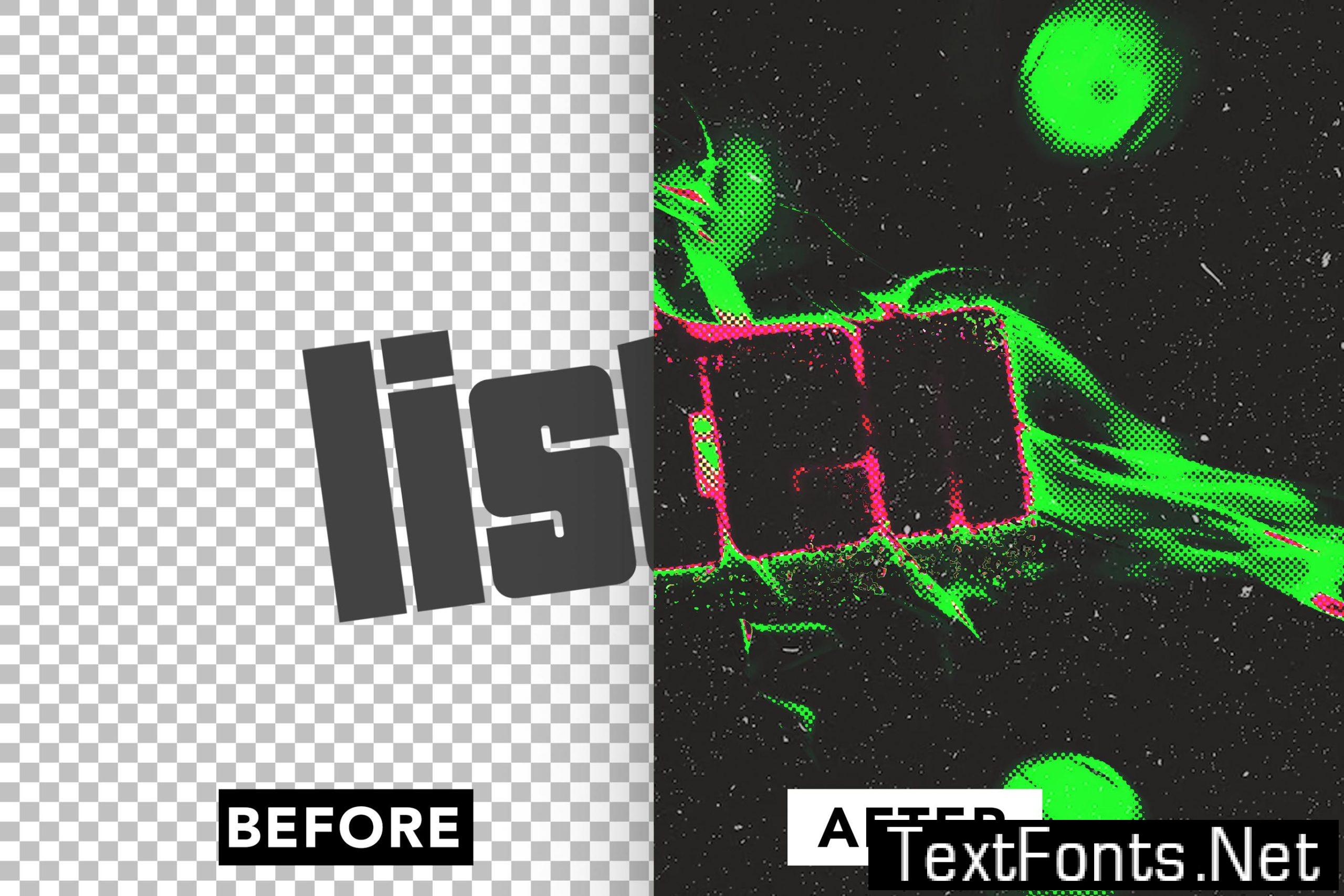 Halftone Text Effect XWM893X