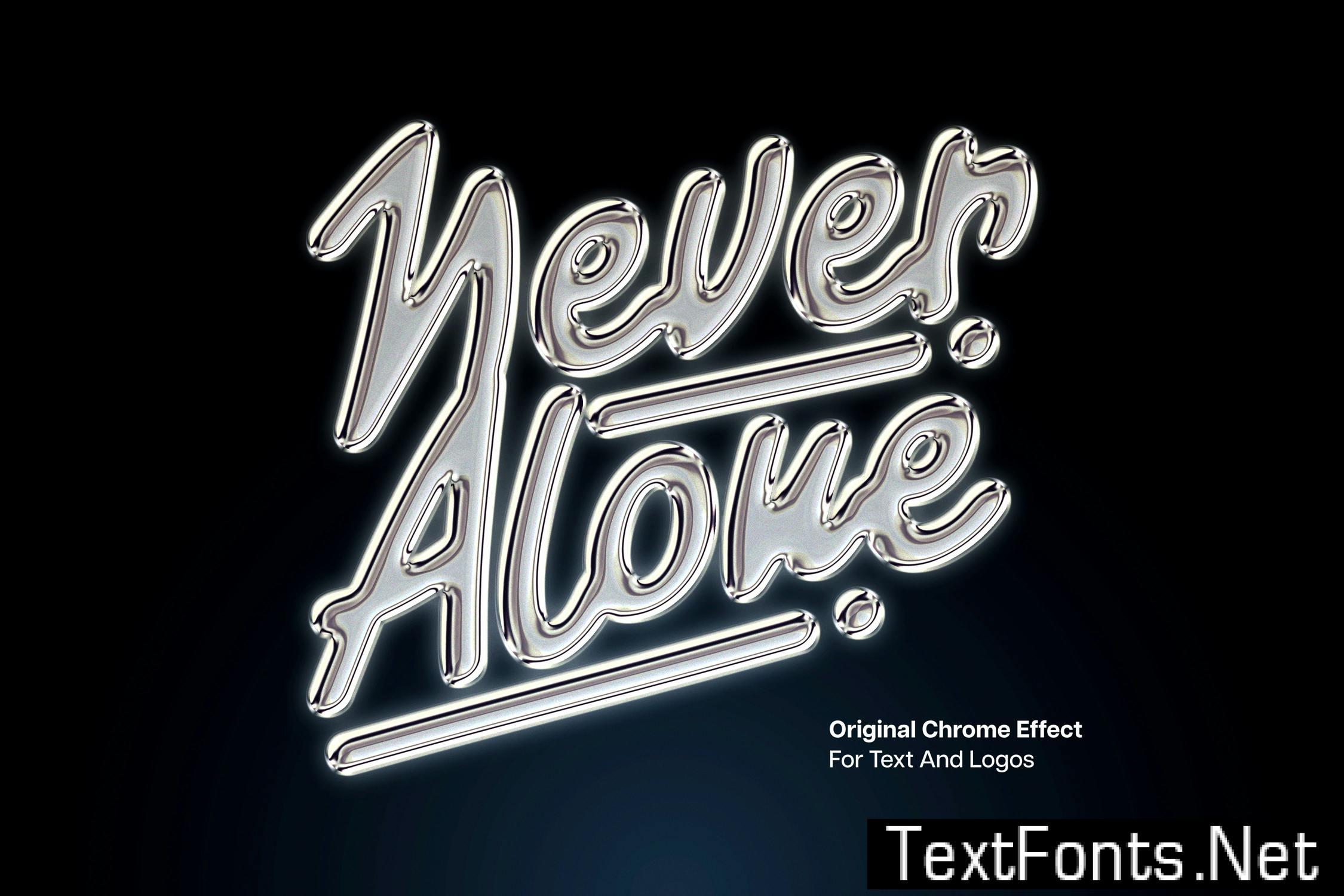 Chrome Metal Text Effect MZEH29Q