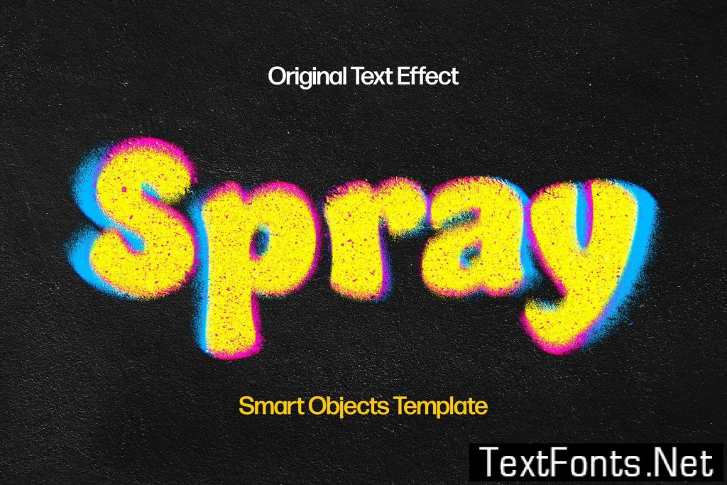 Color Spray Text Effect 6L8S65S
