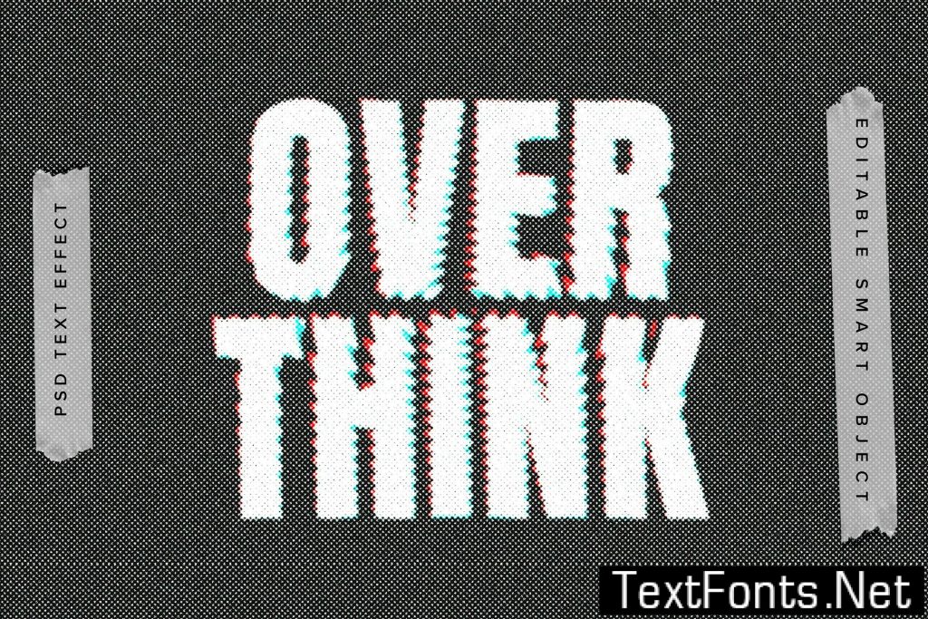 Gritty Warped PSD Text Effect T3F2TJ4