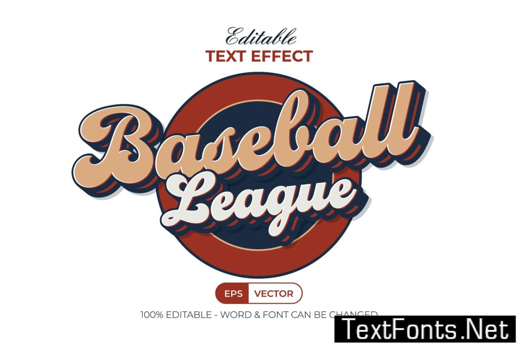 Baseball Text Effect Style 3E758KS