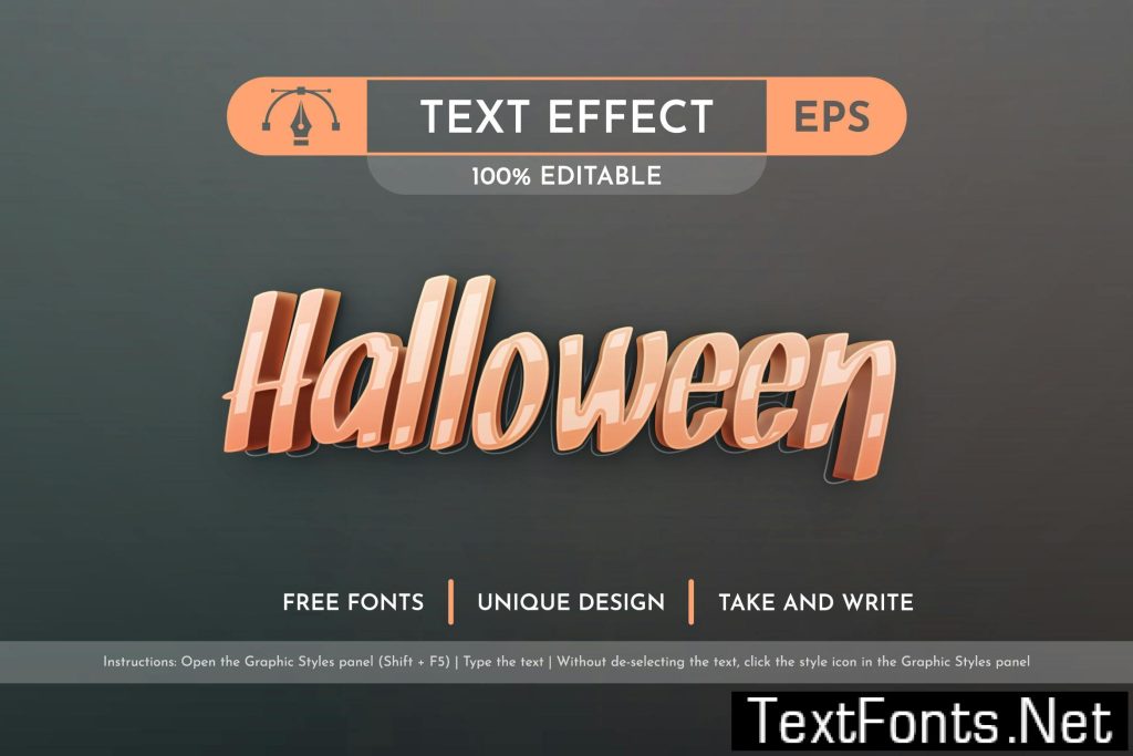 Halloween Editable Text Effect, Graphic Style 4BQZ5Y7