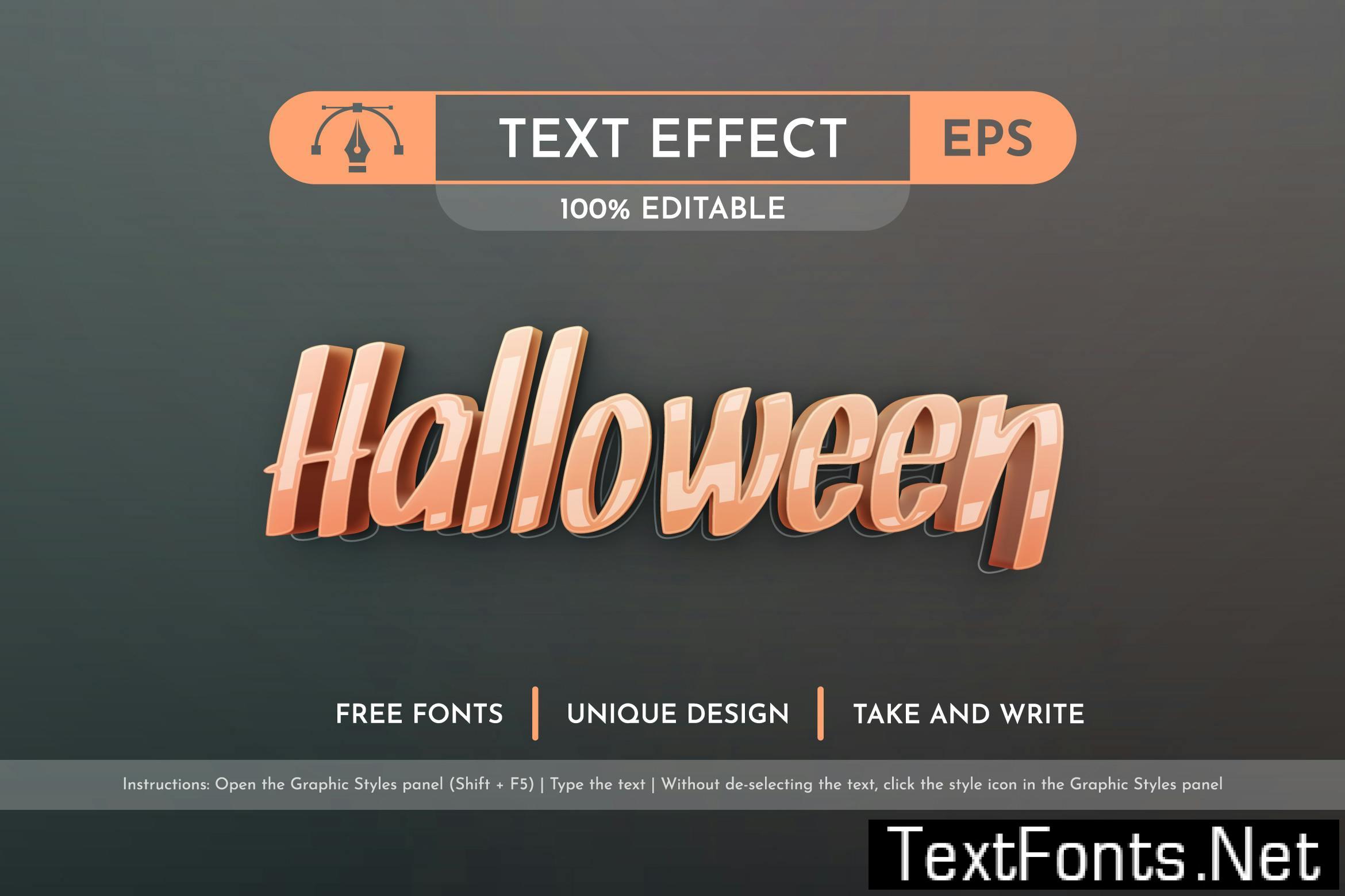 Halloween Editable Text Effect, Graphic Style 4BQZ5Y7