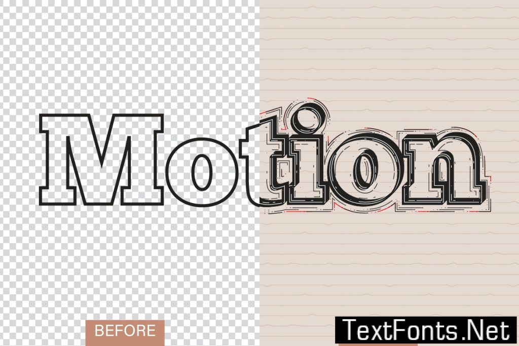 Motion Text Effect BEFEFLF