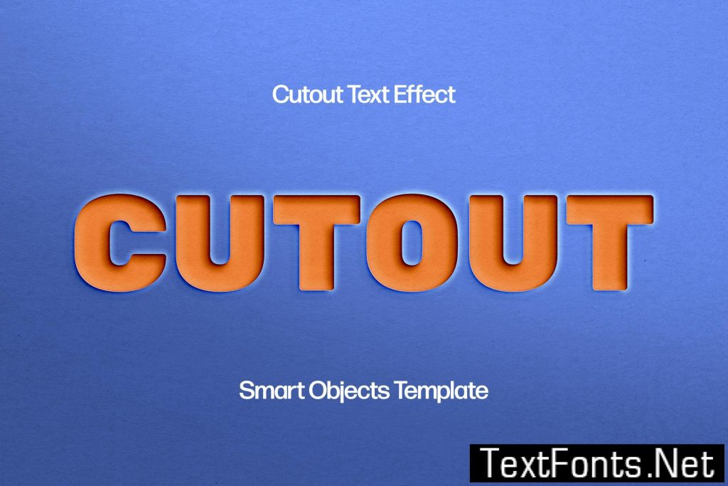 Colorful Cutout Text Effect VYBF9X3