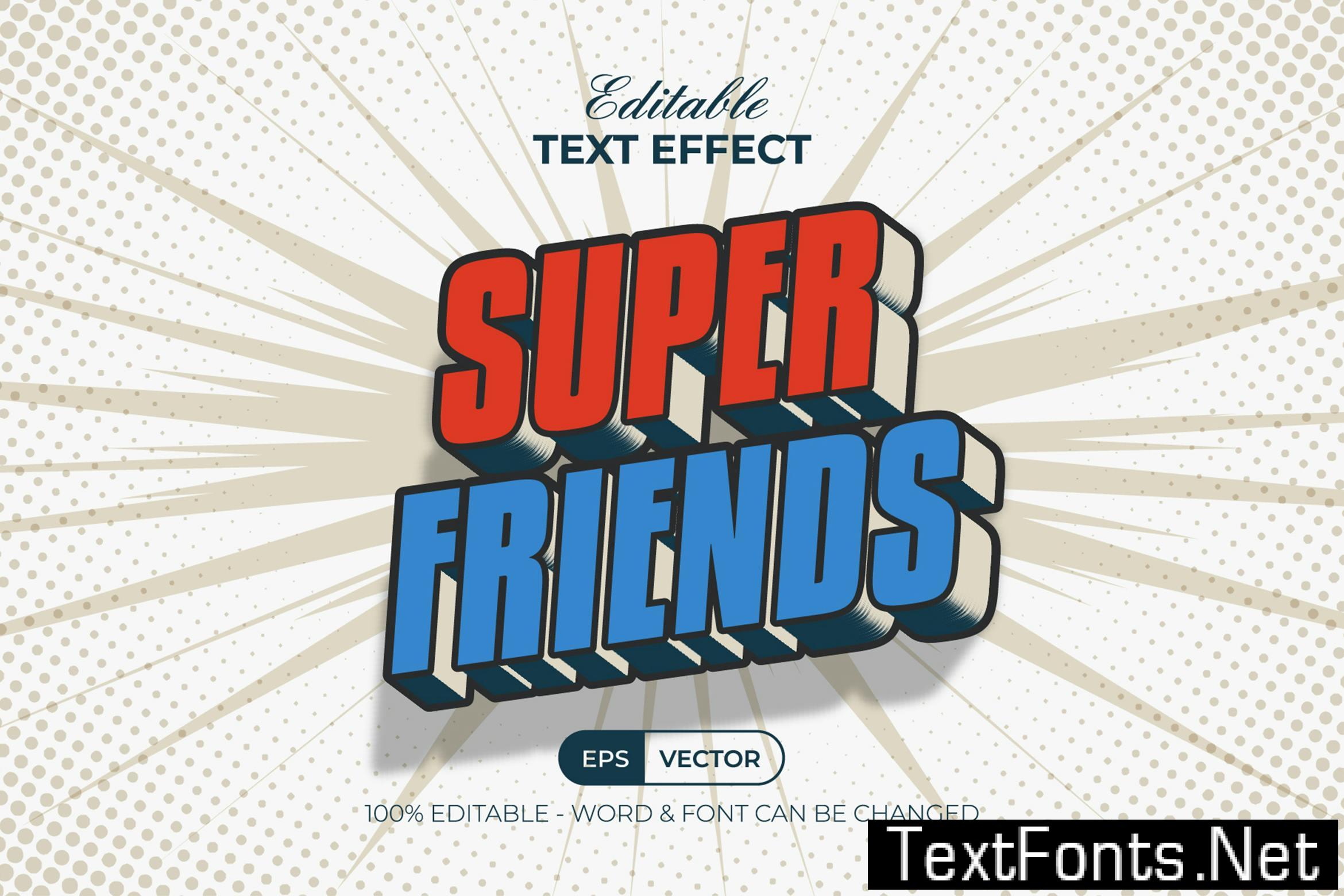 Super Friend Text Effect Comic Style F69B727