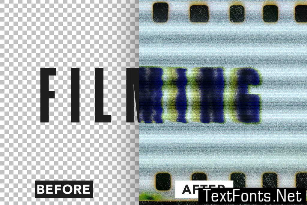 Retro Film Text Effect FAWQJ7W