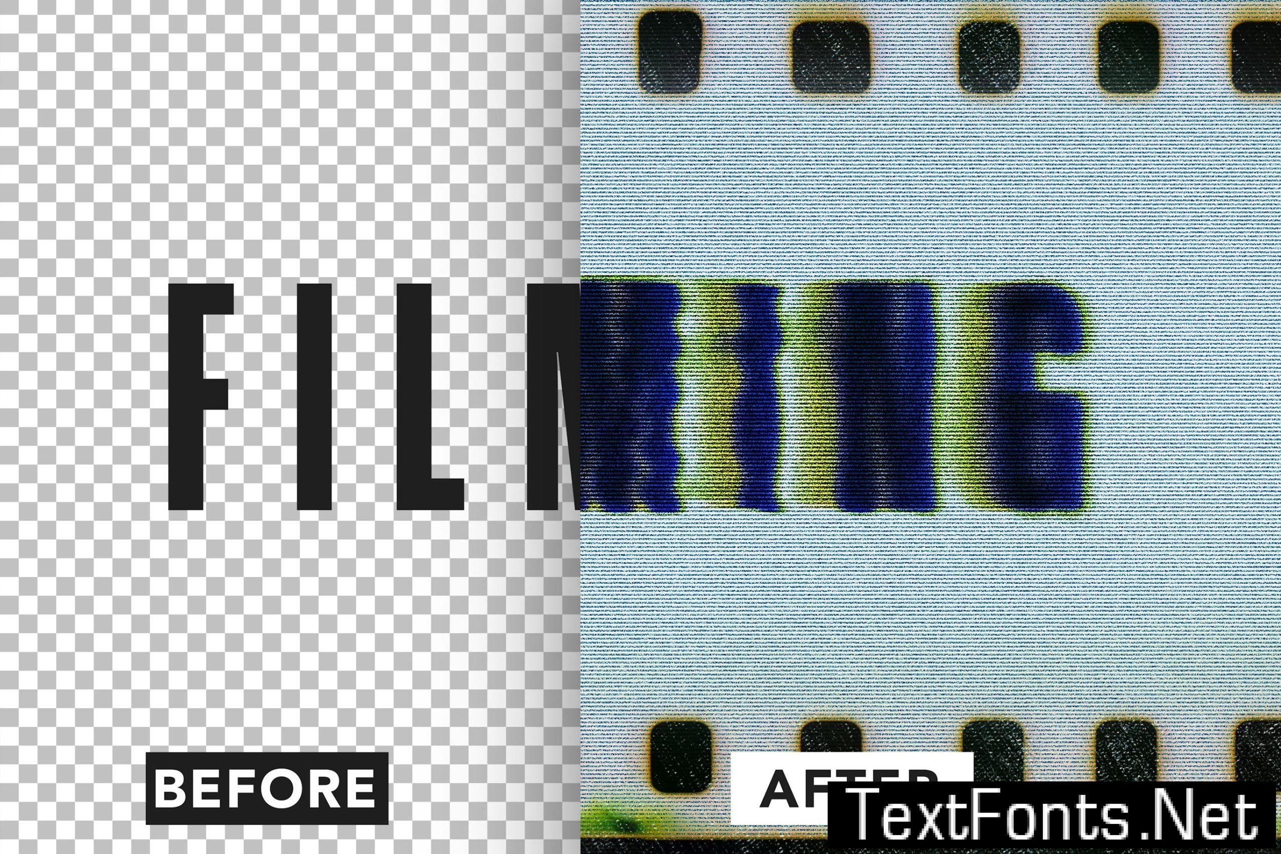 Retro Film Text Effect FAWQJ7W