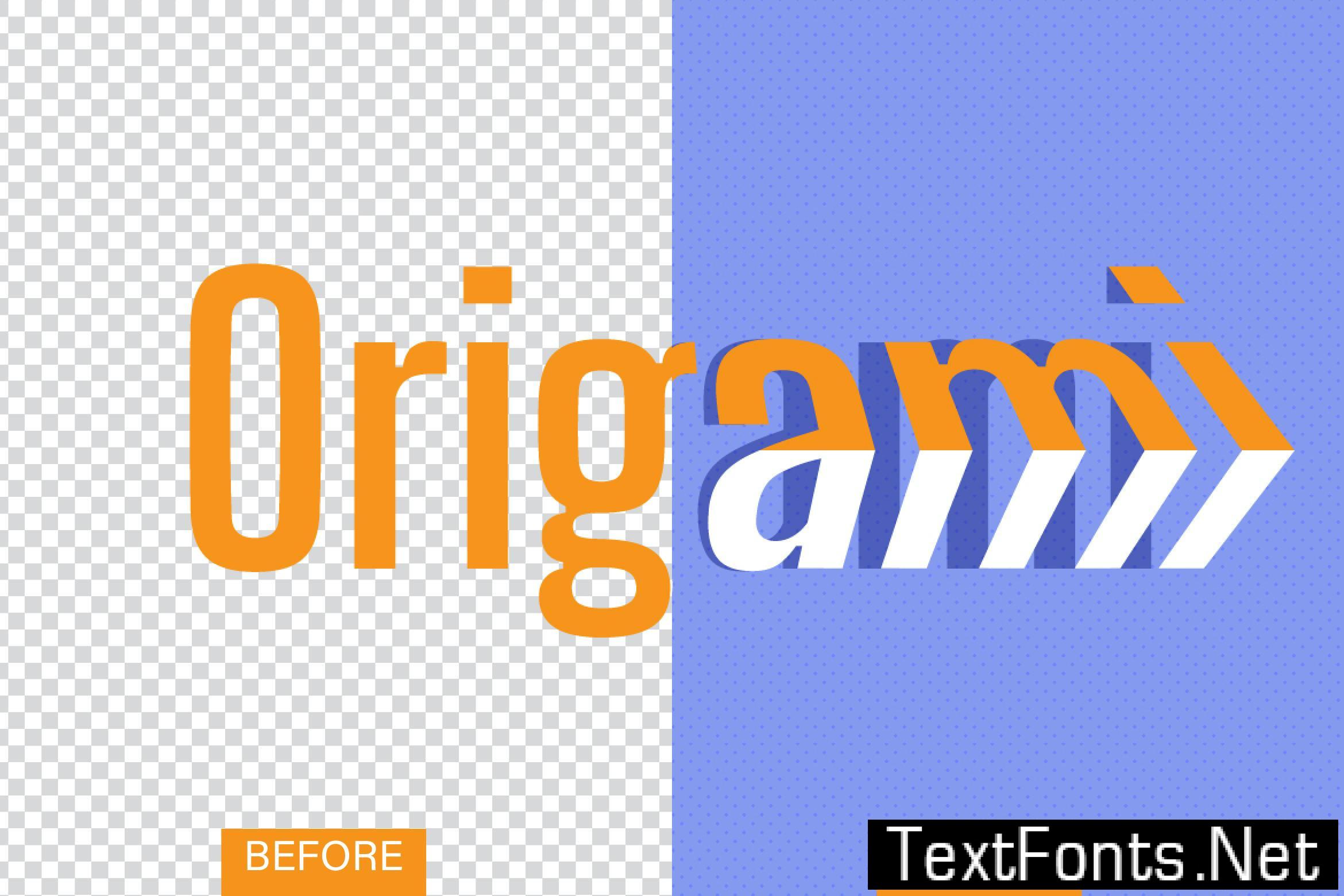 Origami Text Effect H7PGGKJ