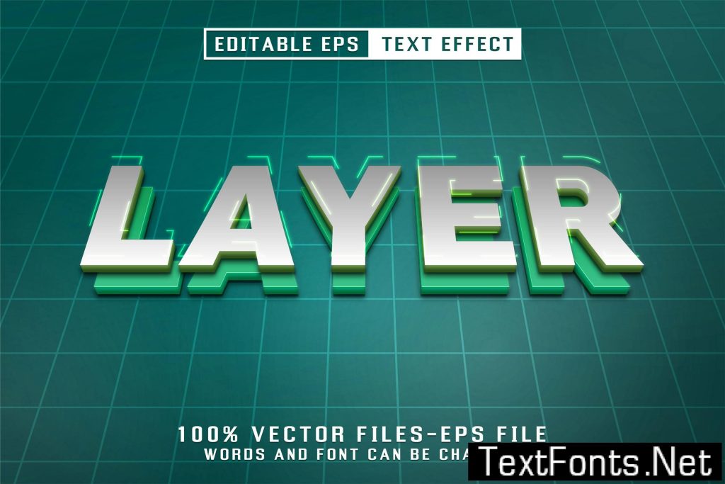 Layer Editable Text Effect 3E257CP
