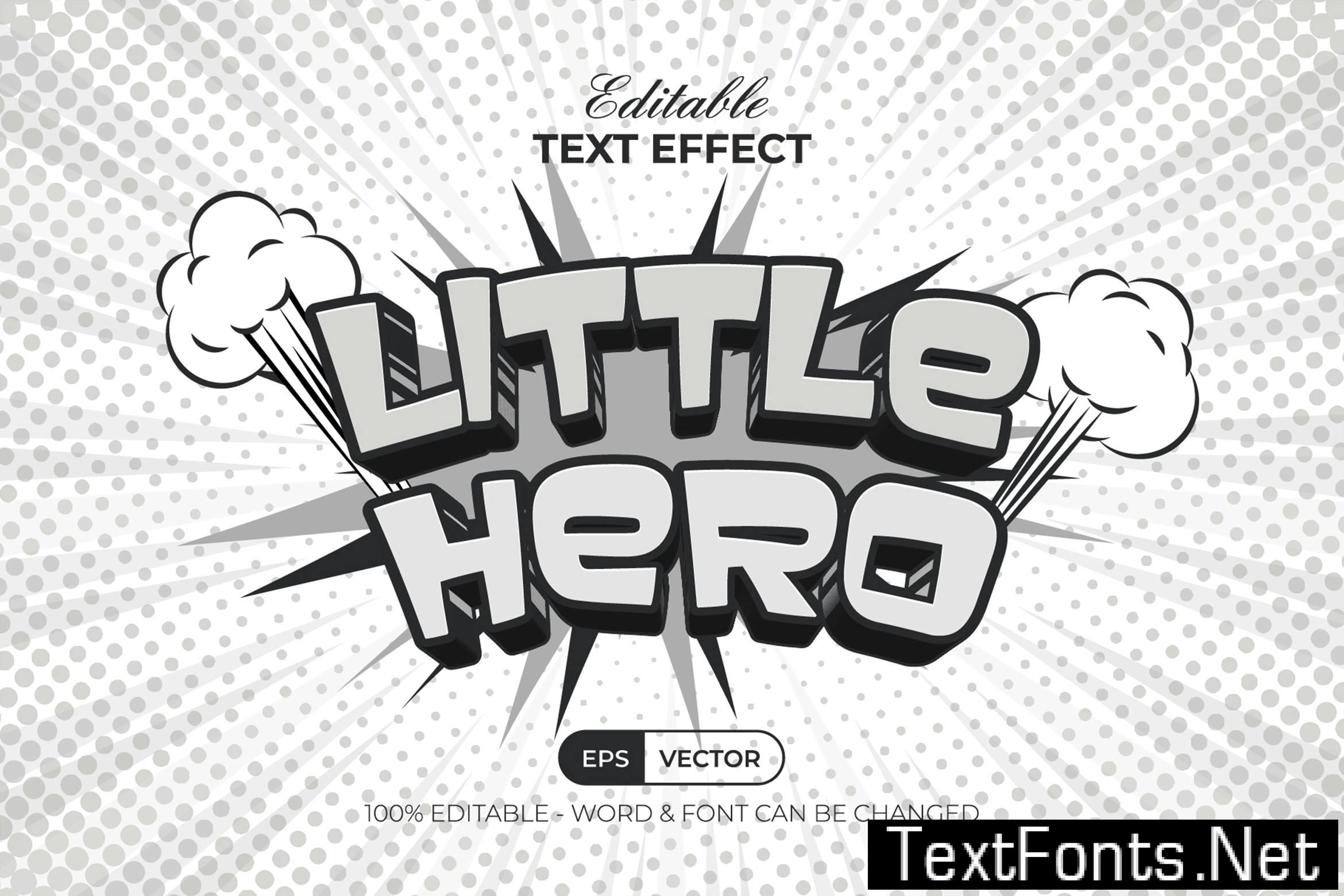 Little Hero Text Effect Comic Style 6TDEAEX