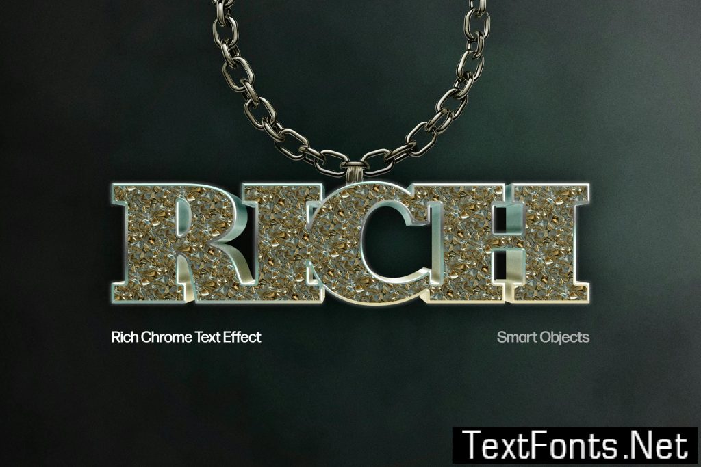 Rich Chrome Text Effect CLQRUBL
