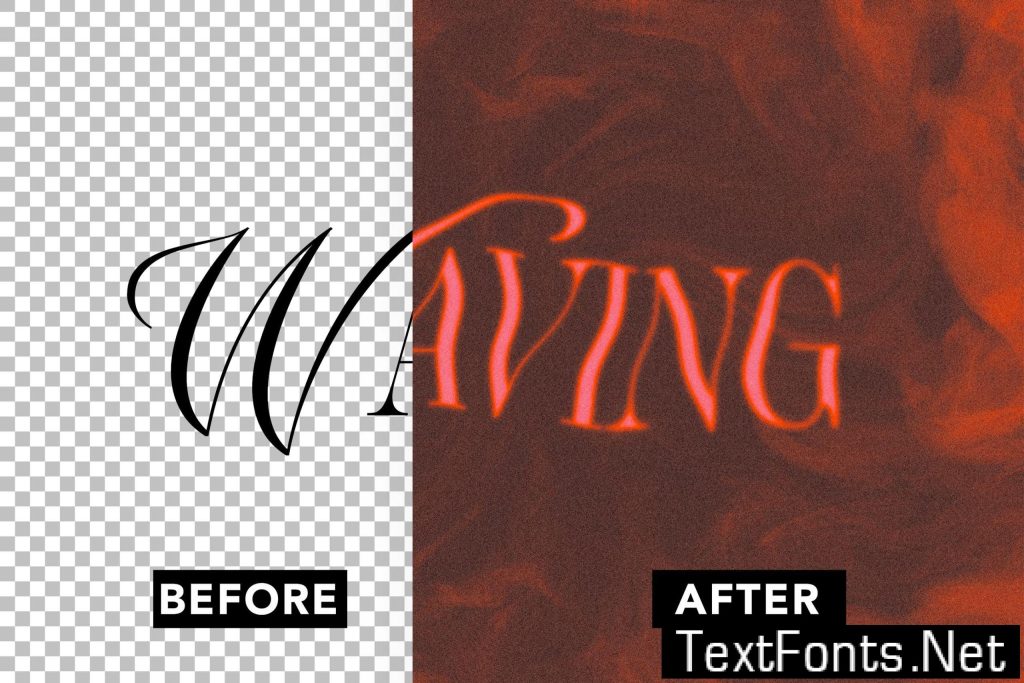 Blurry Wavy Text Effect Y8V7BW2