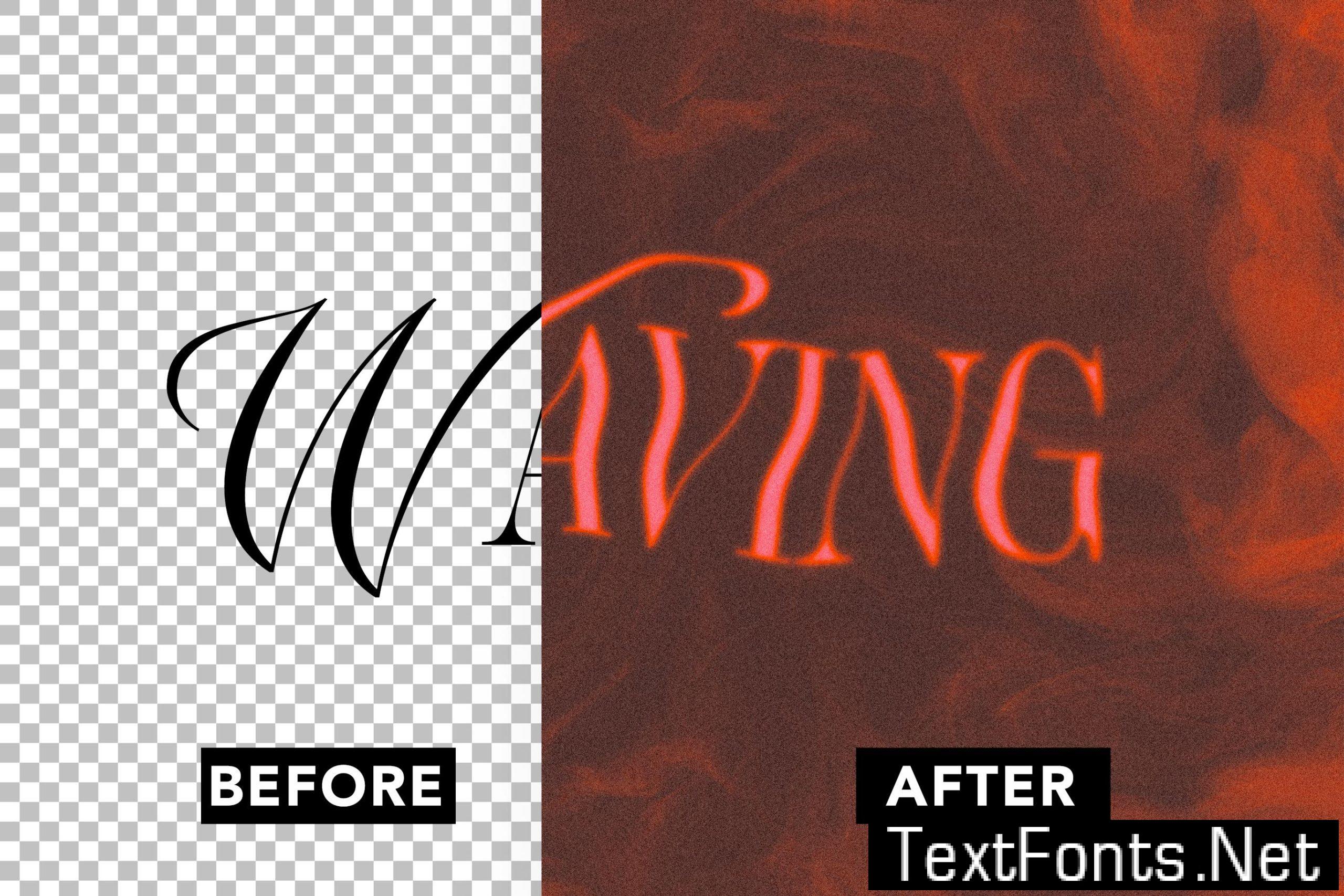Blurry Wavy Text Effect Y8V7BW2