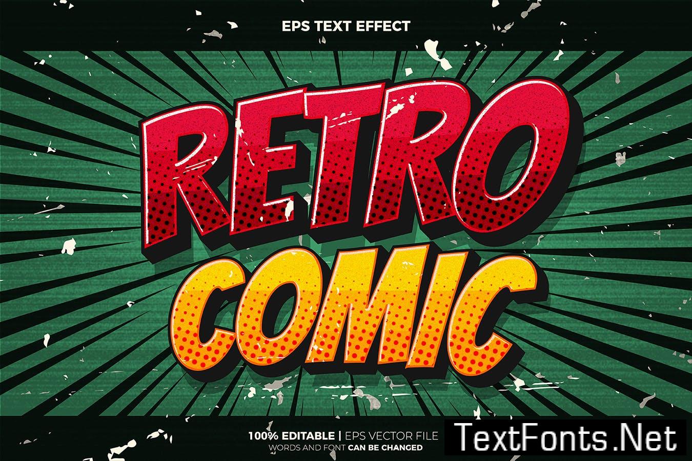 Retro Vintage Comic Cartoon Hero Text Effect QNQ8K2Z