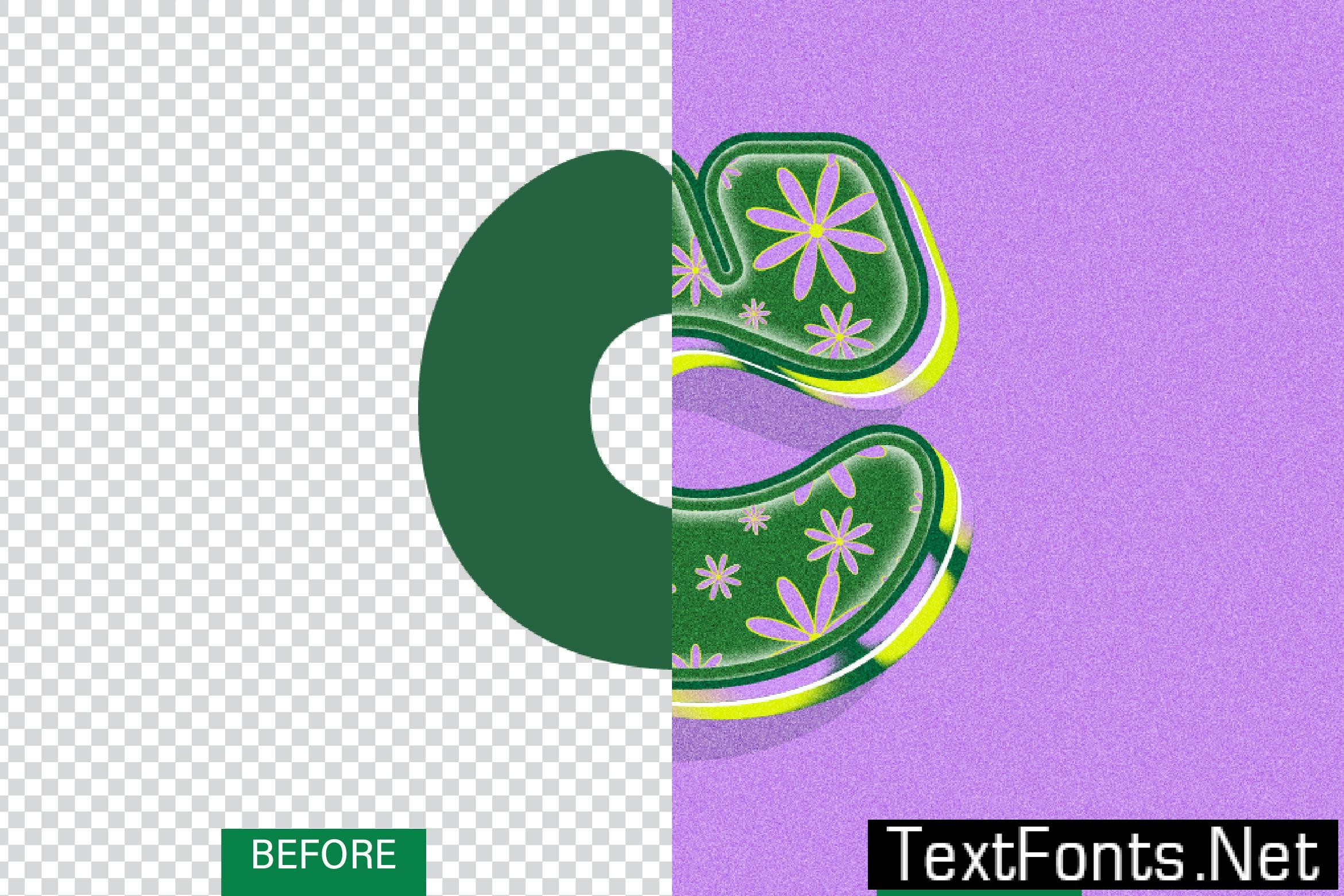 Flower Pattern Text Effect GV4B6W4