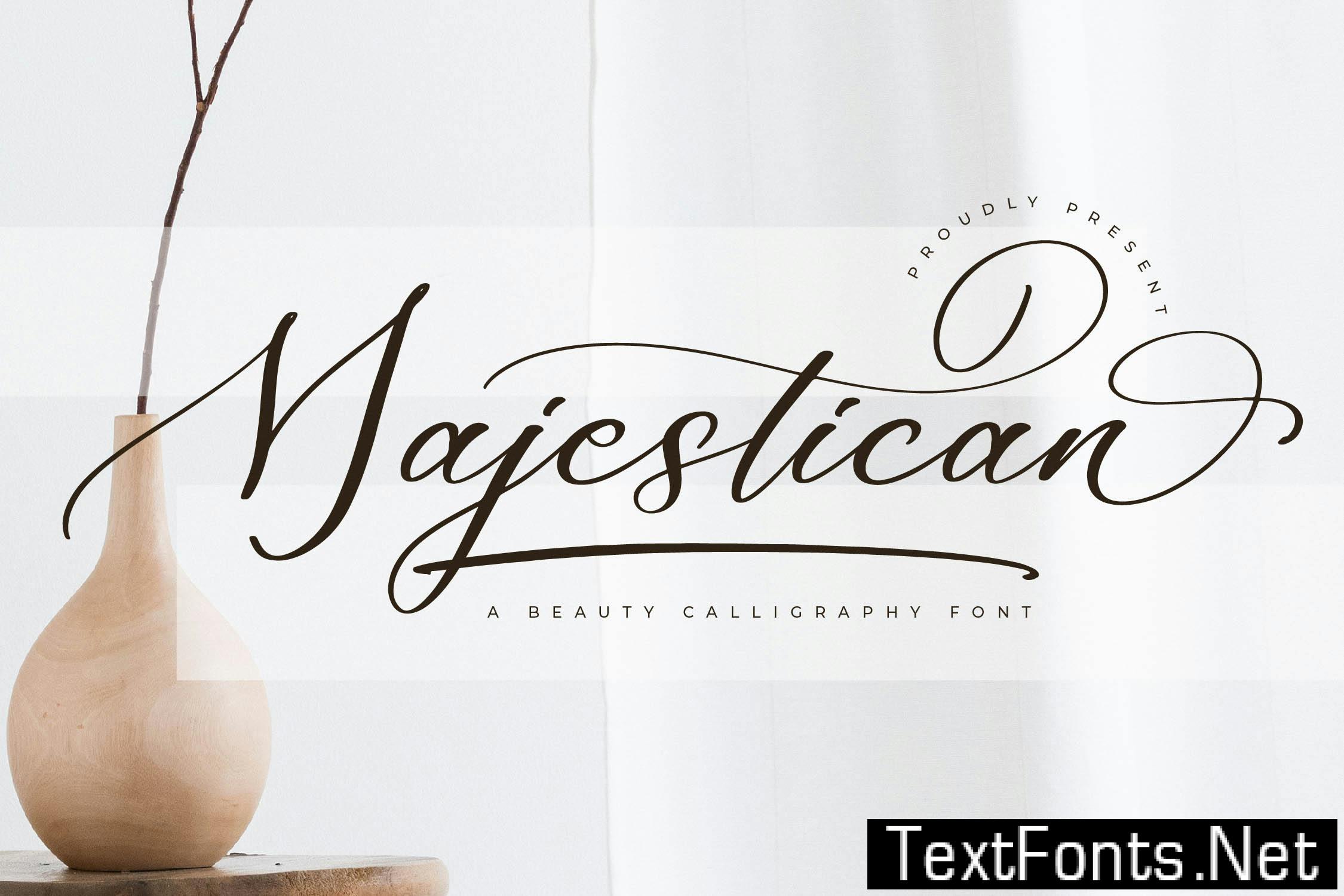 Majestican Calligraphy Font YFAC6YV