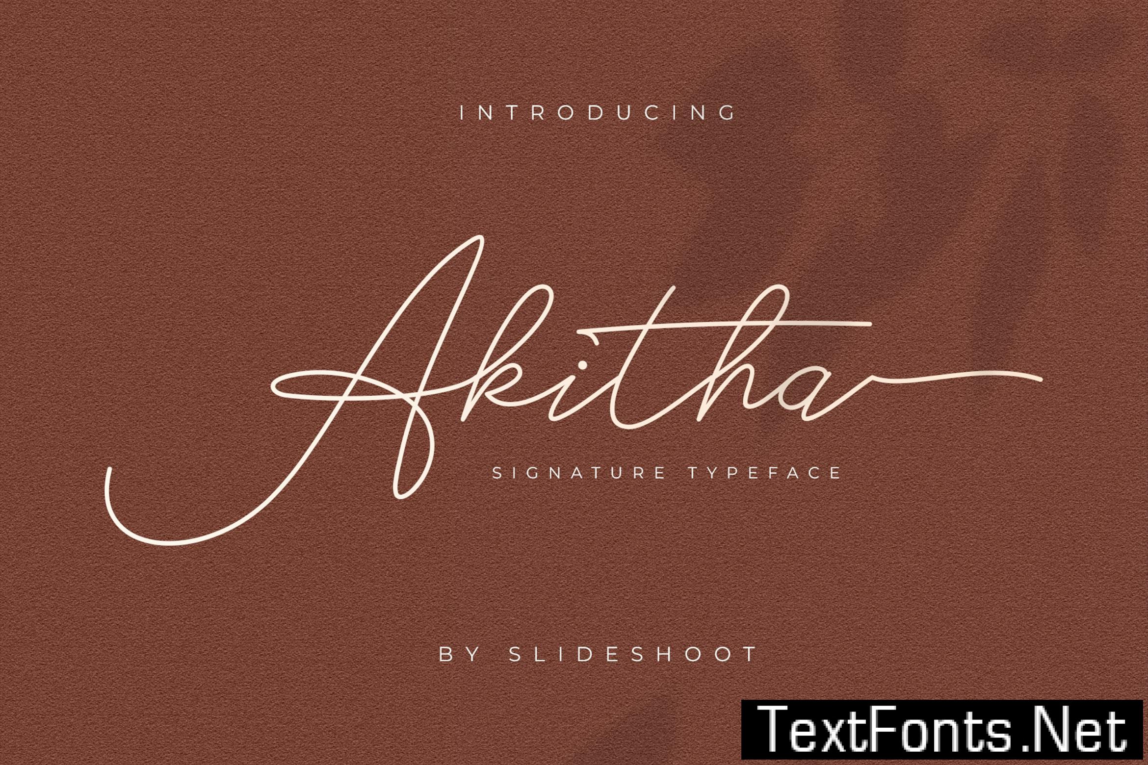 Akitha Signature Font WKKZM88