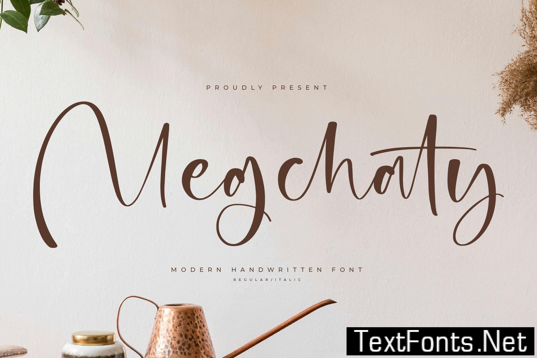 Megchaty Modern Handwritten Font YZBABB3