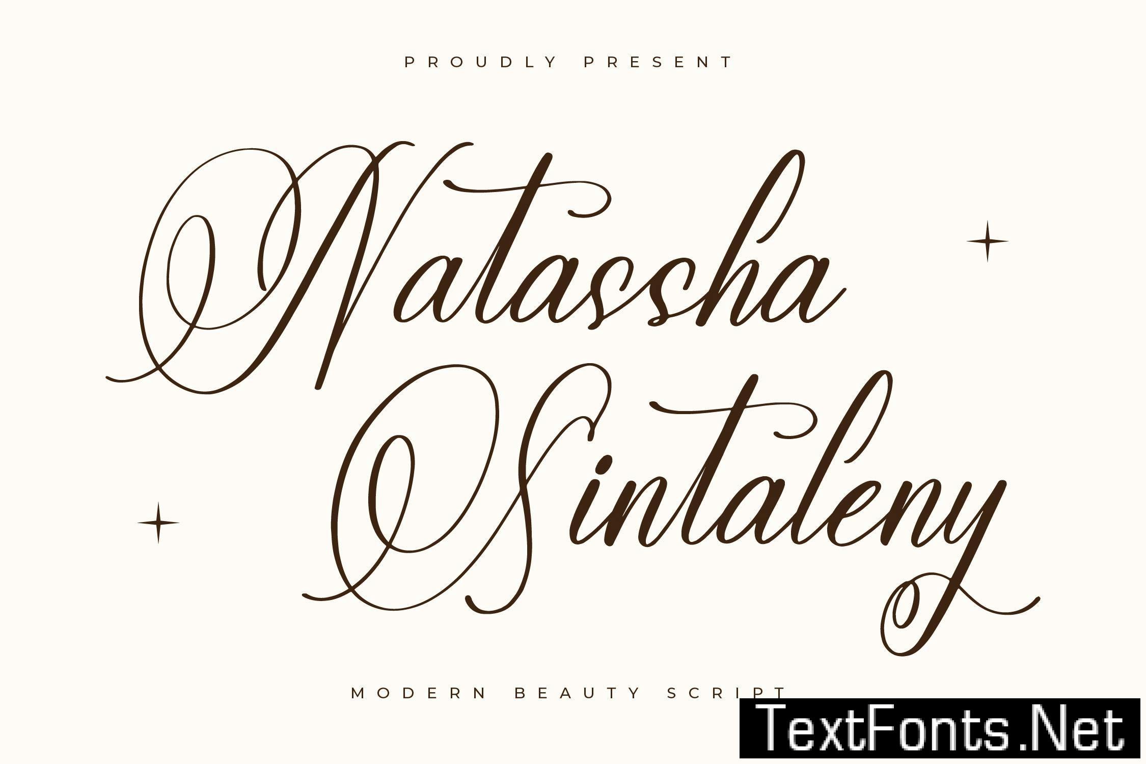Natassha Sintaleny Modern Script FDNAT3E