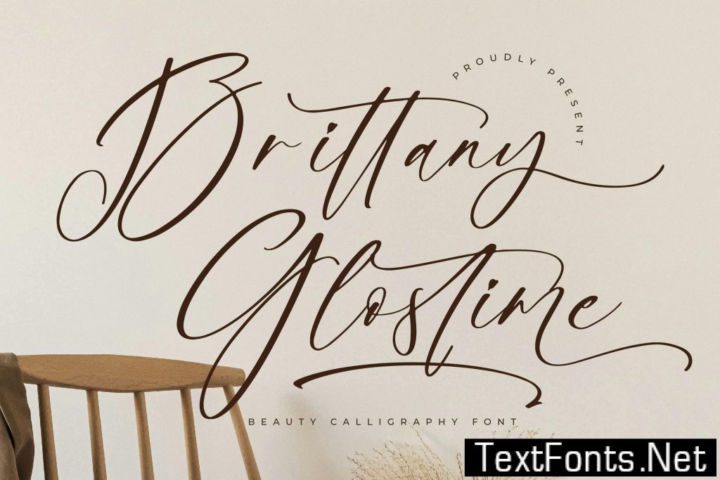 Brittany Glostime Calligraphy Font 6E9JBM3