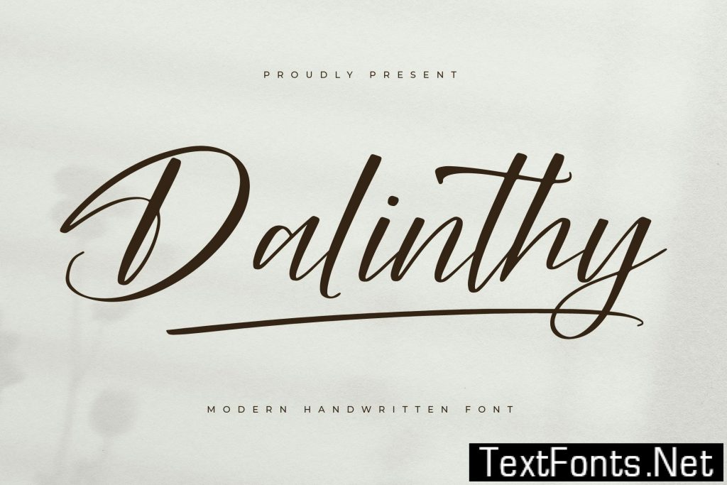 Dalinthy Modern Handwritten Font QRDEX33