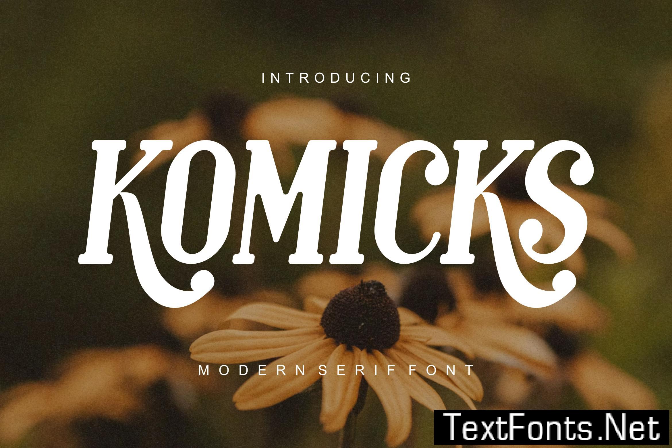 Komicks – Modern Serif Font VQ3B2HK
