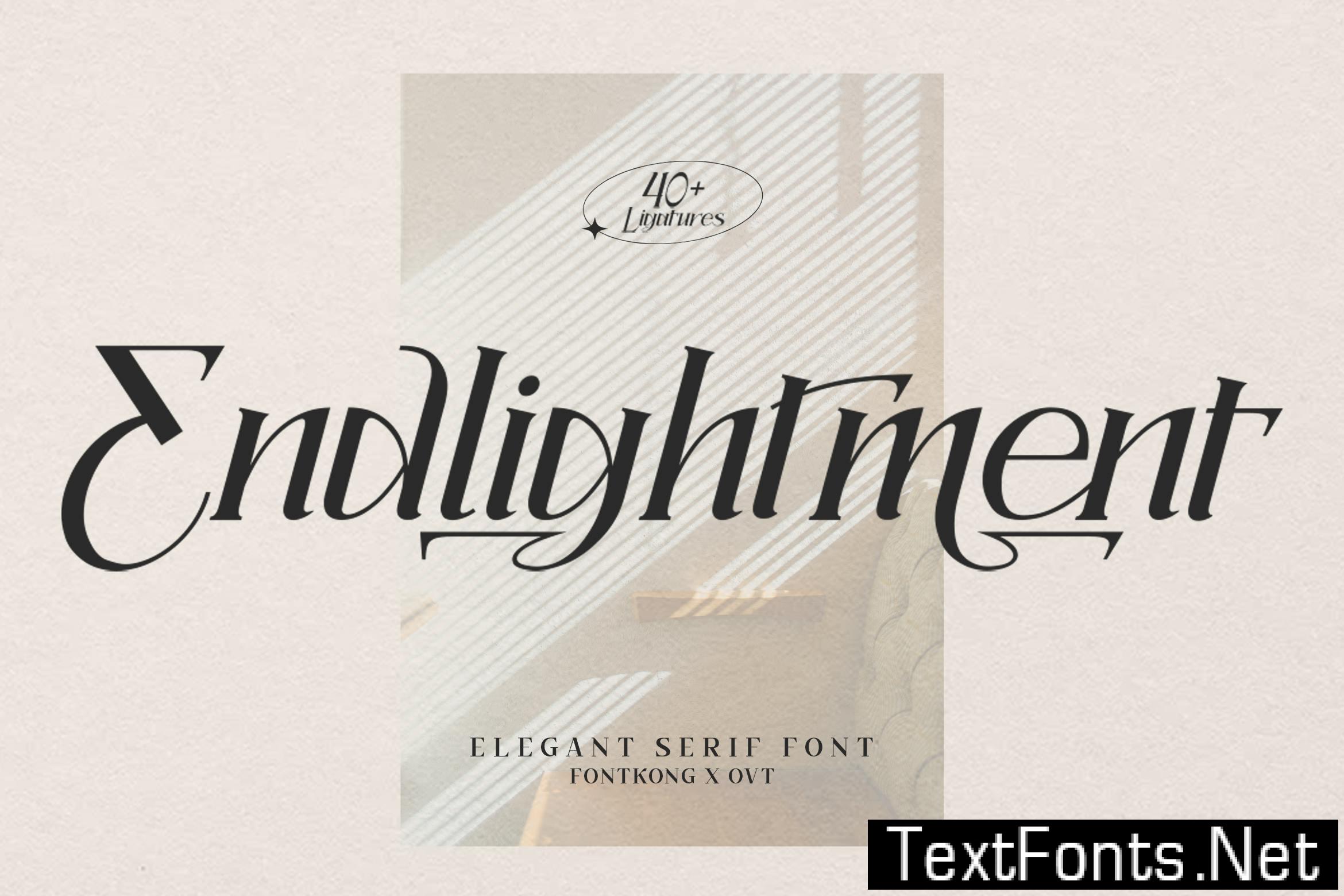 Endlightment – Elegant Serif Font UKM8XTM