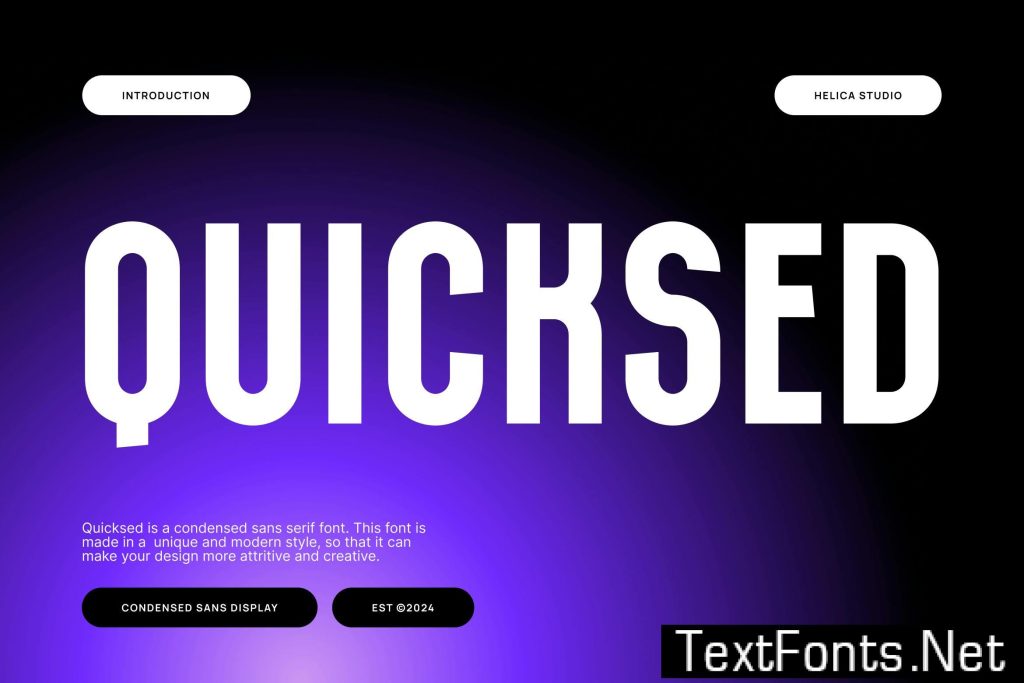 Quicksed Condensed Sans Display Font UB8C4SA