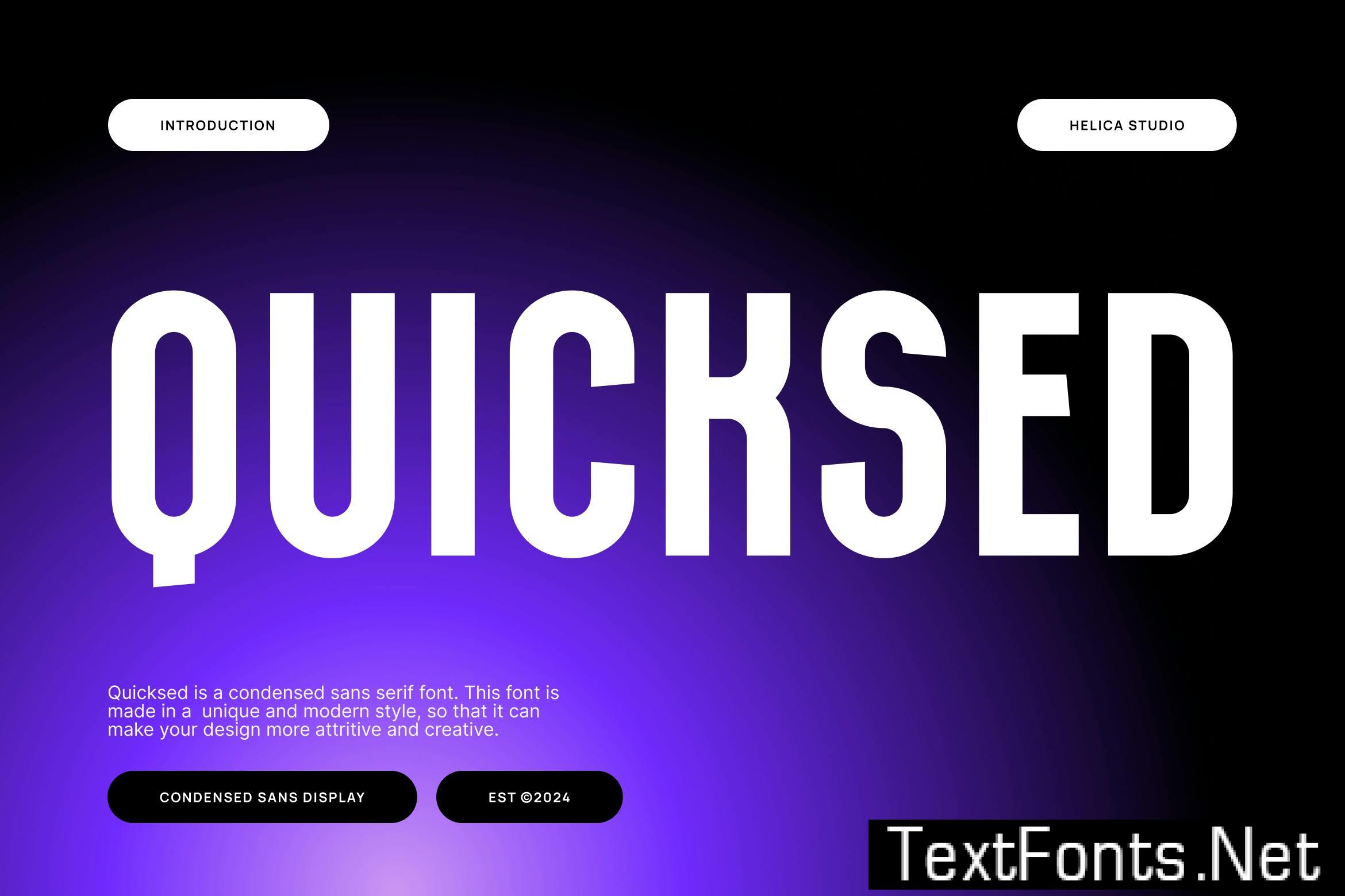 Quicksed Condensed Sans Display Font UB8C4SA