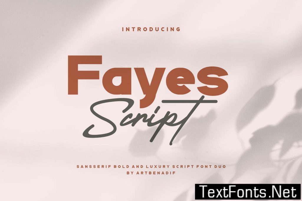 Fayes Script – Sansserif And Luxury Script Font VWYCDSN