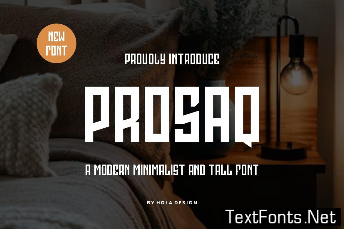 Prosaq – Modern Minimalist Font 994B7RQ