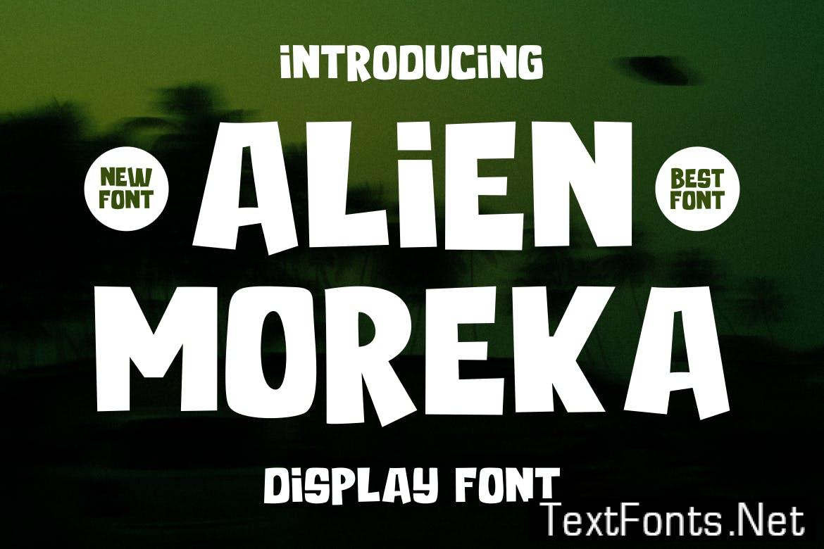 Alien Moreka – Fun Display Font YN3DZK6