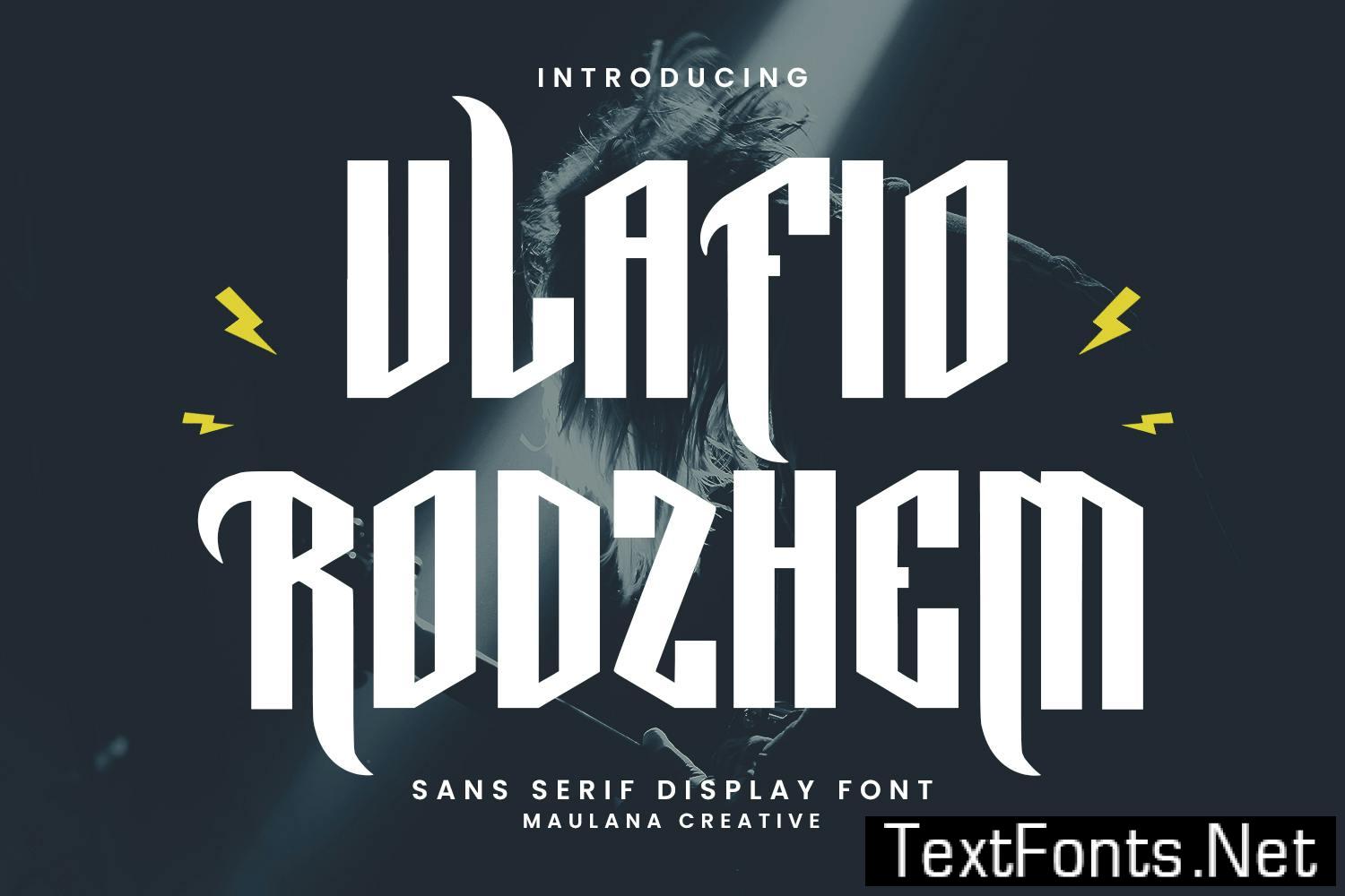Vlafio Rodzhem Music Display Font Decorative UEMS4YQ