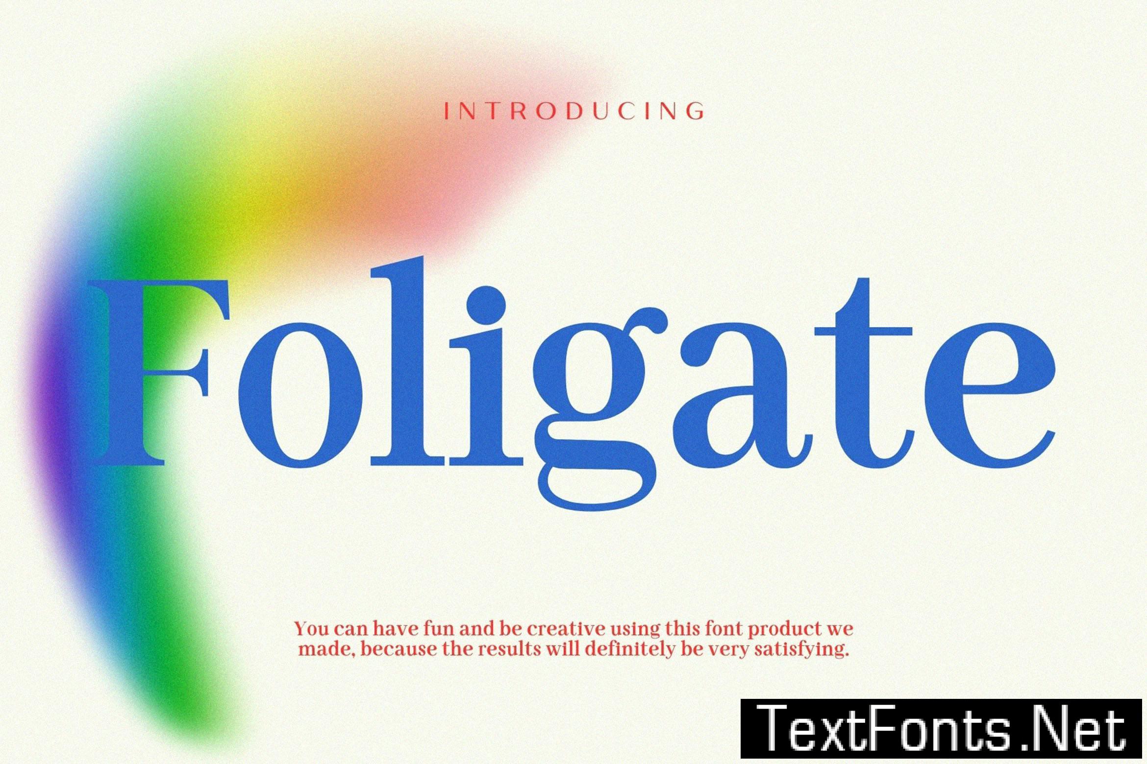Foligate Modern Serif Typeface NZQJYYK