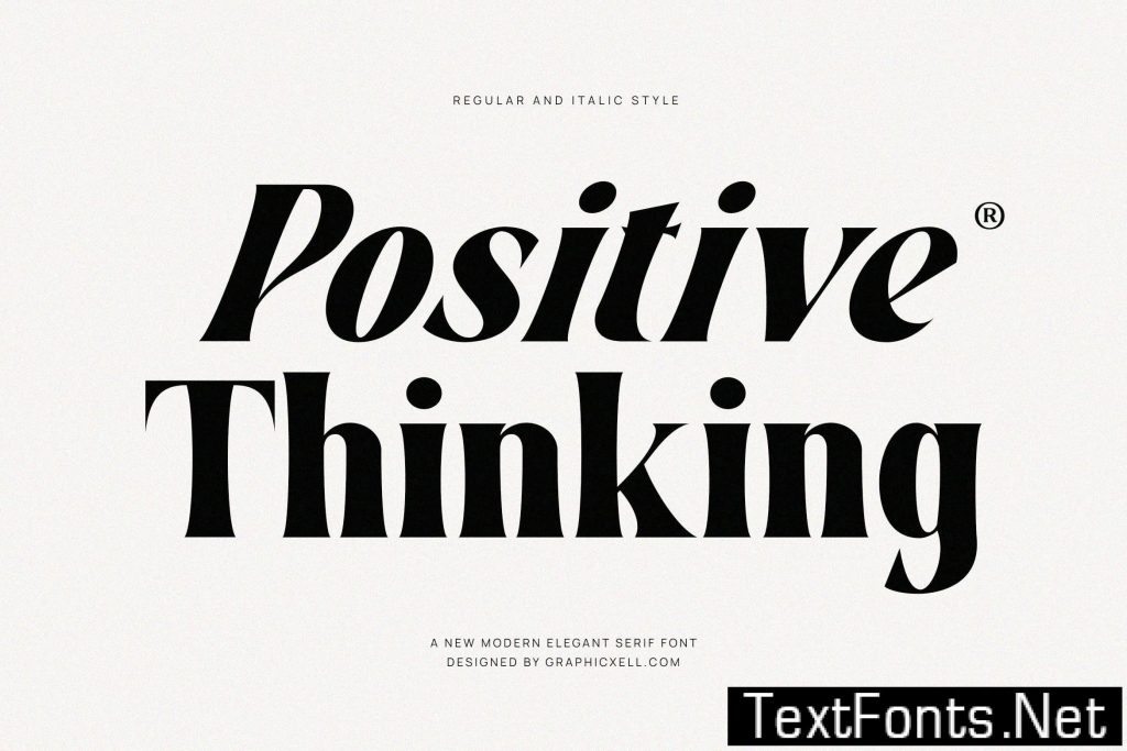 Positive Thinking Family Serif Font Text FAB34EC