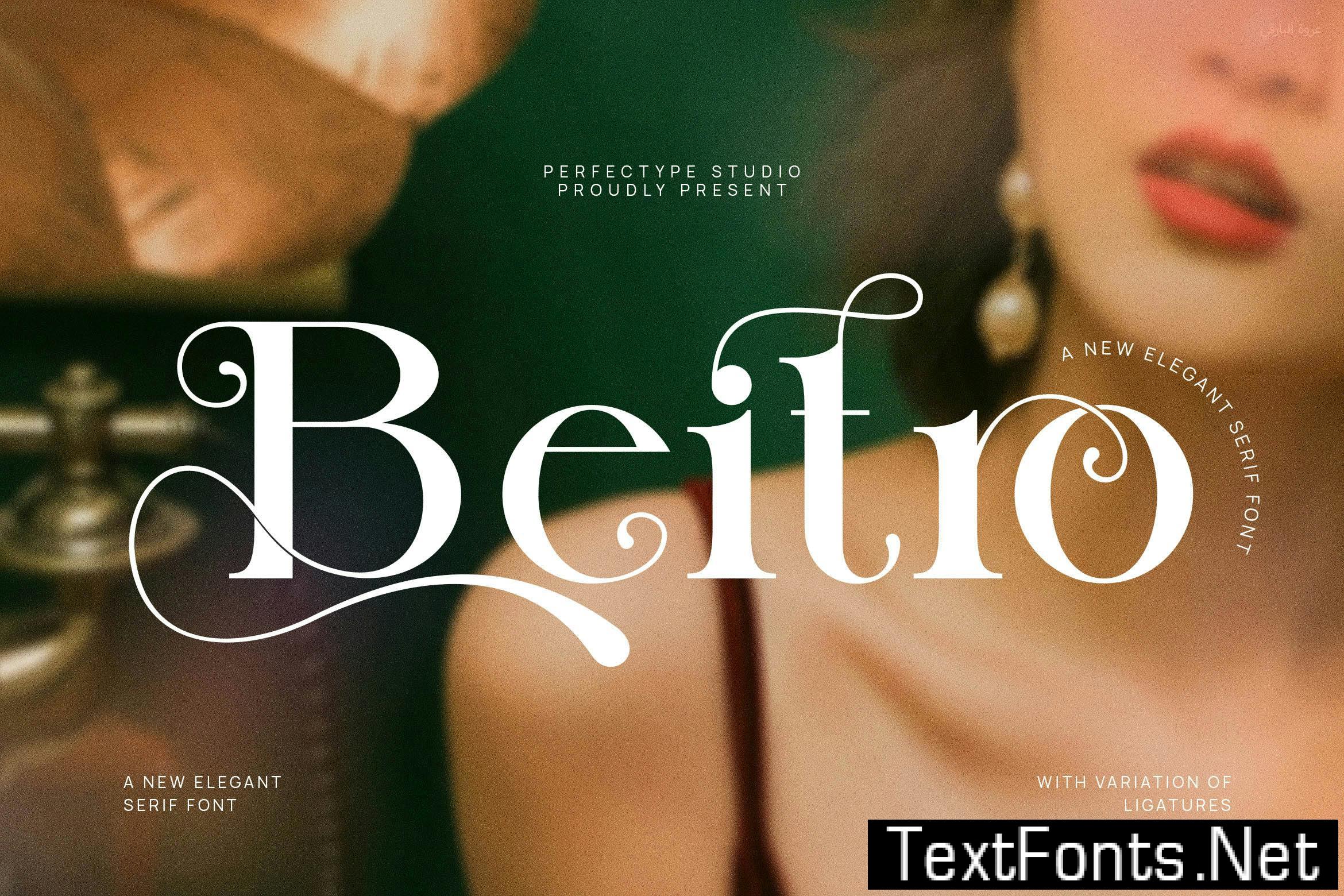 Beitro Unique Elegant Ligature Serif Font Typeface 6ZPAGEM
