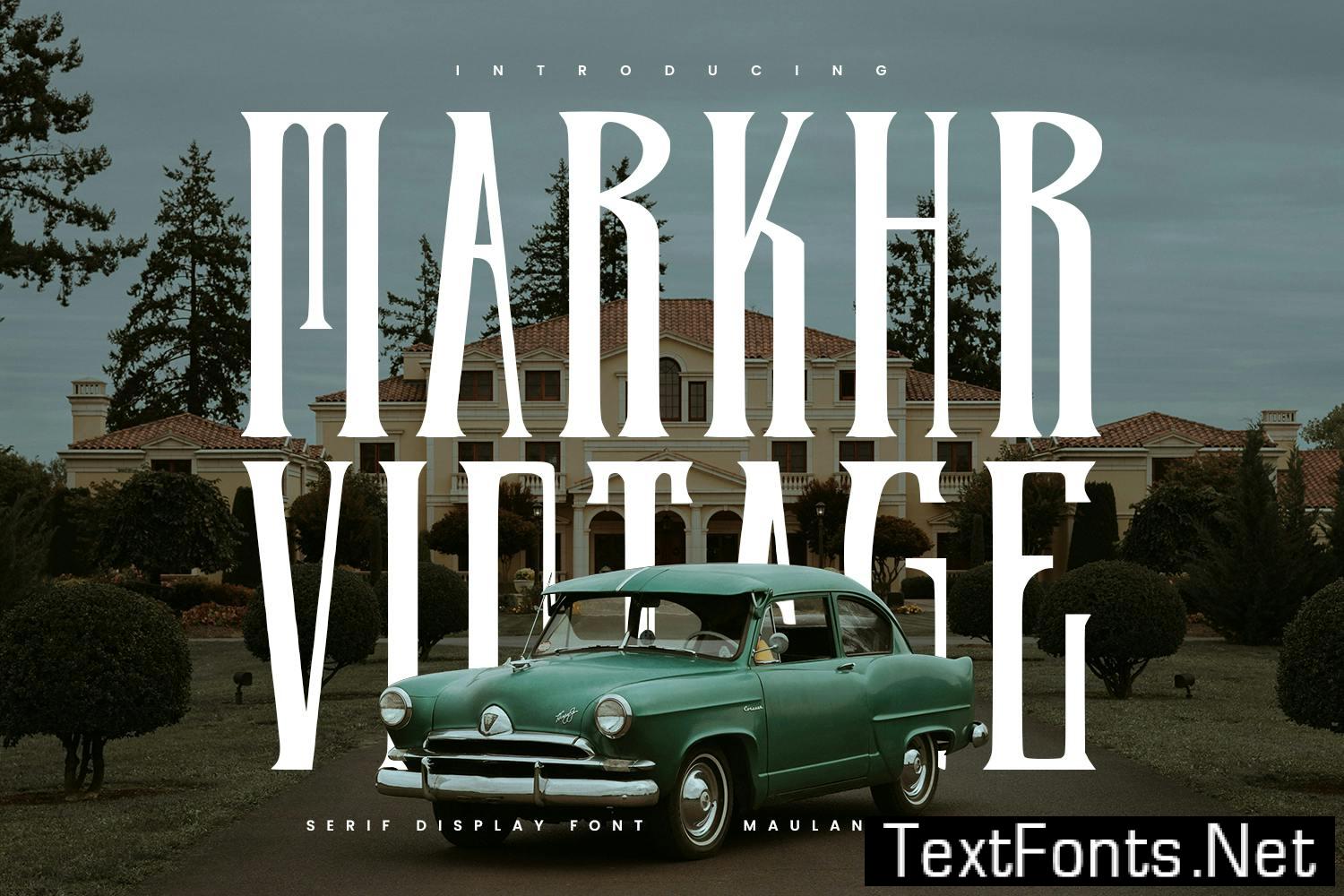 Markhr Serif Vintage Display Font RHG9HGQ