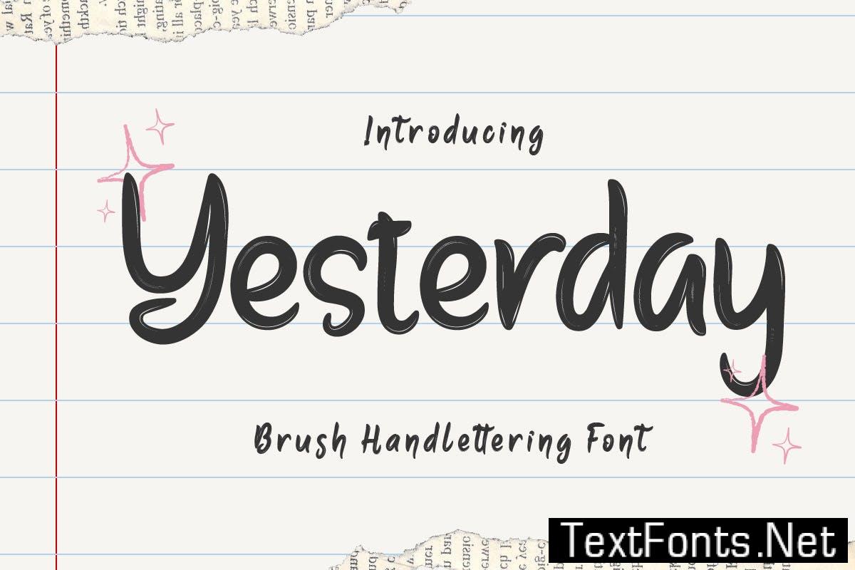 Yesterday – Brush Handwritten Font 8UT7DV2