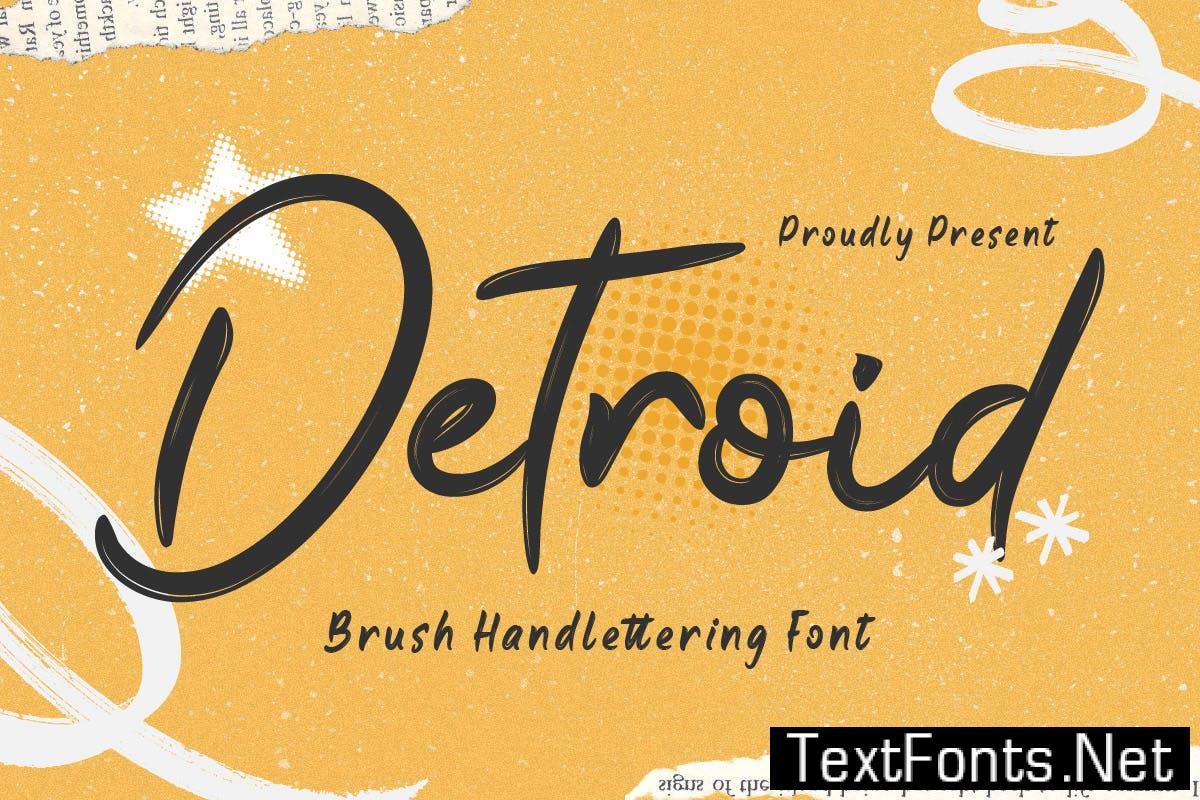 Detroid – Brush Handwritten Font FUW8YS6