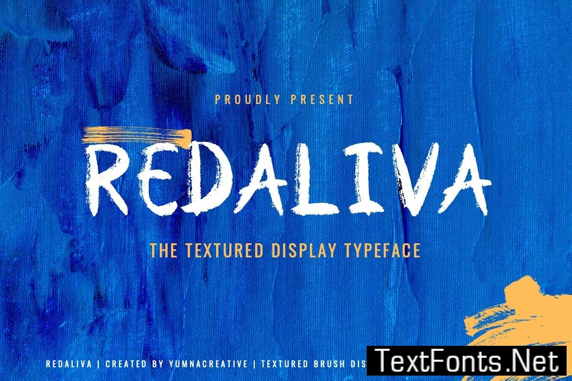 Redaliva – Textured Brush Font T6T8WP3