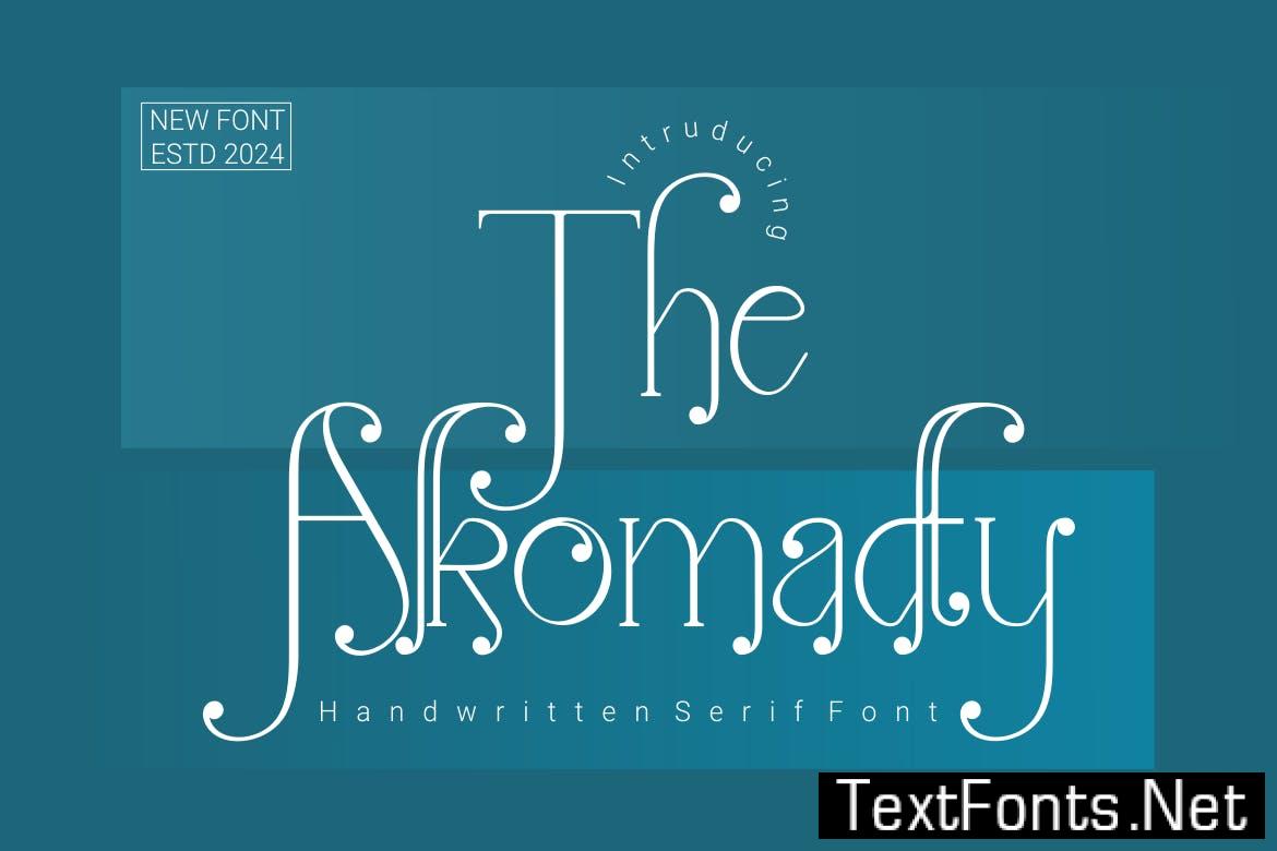 The Alkomadty Font 6YUCSTW