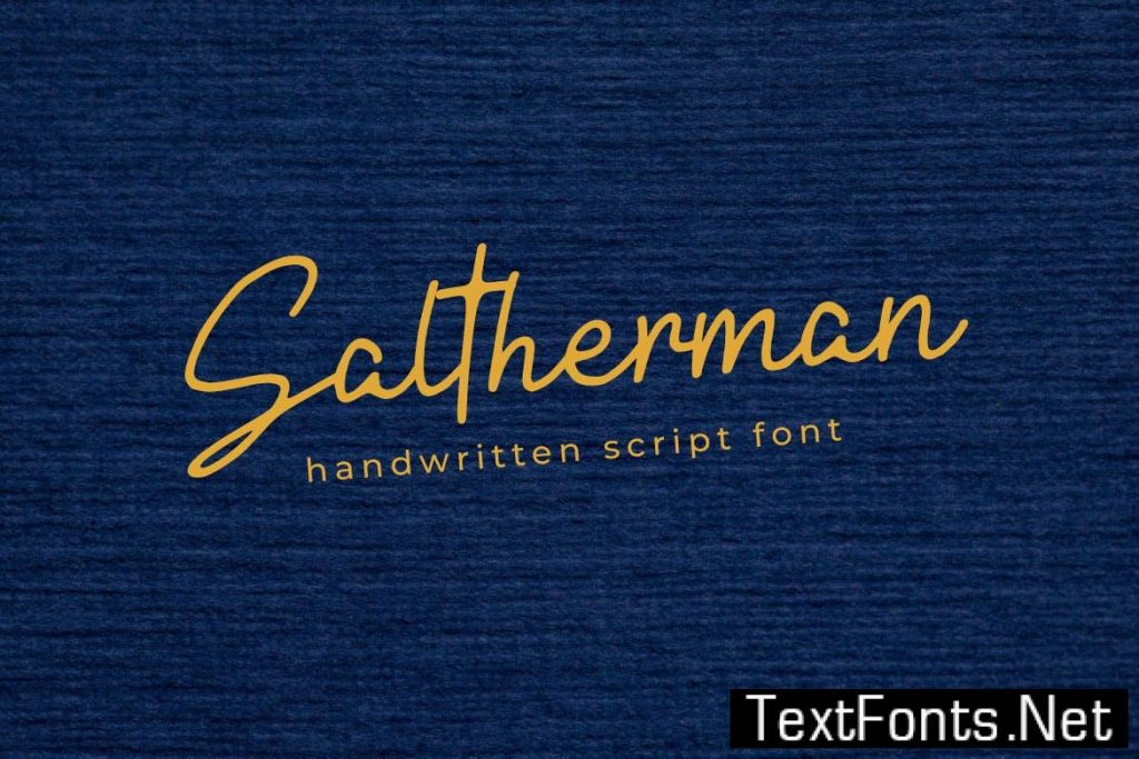 Saltherman – Handwritten Script Font BVQX88F