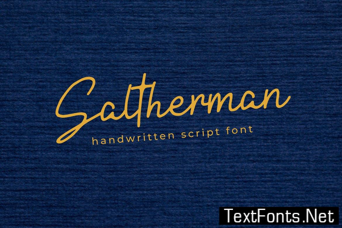 Saltherman – Handwritten Script Font BVQX88F