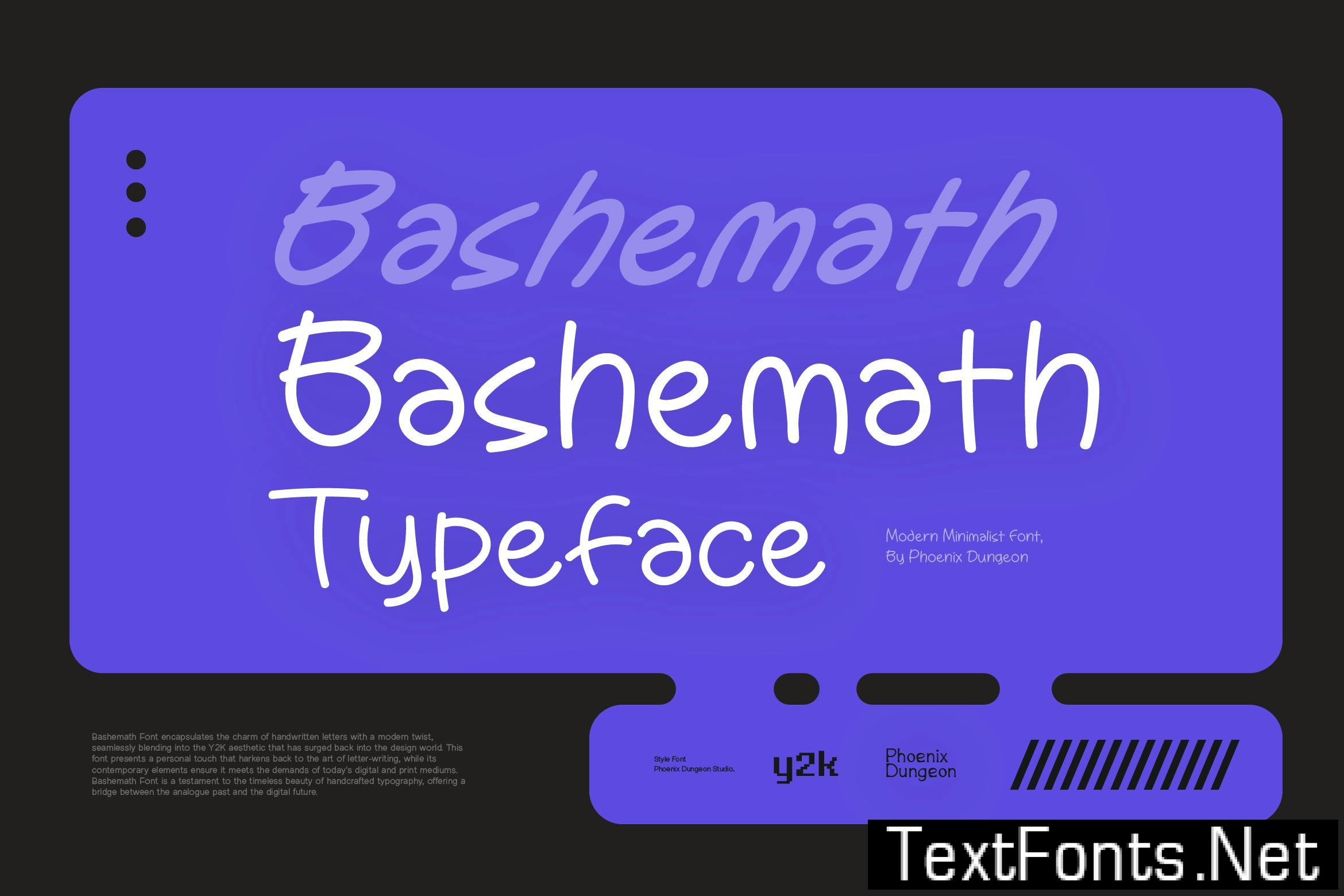 Bashemath Typeface WMMG5V3