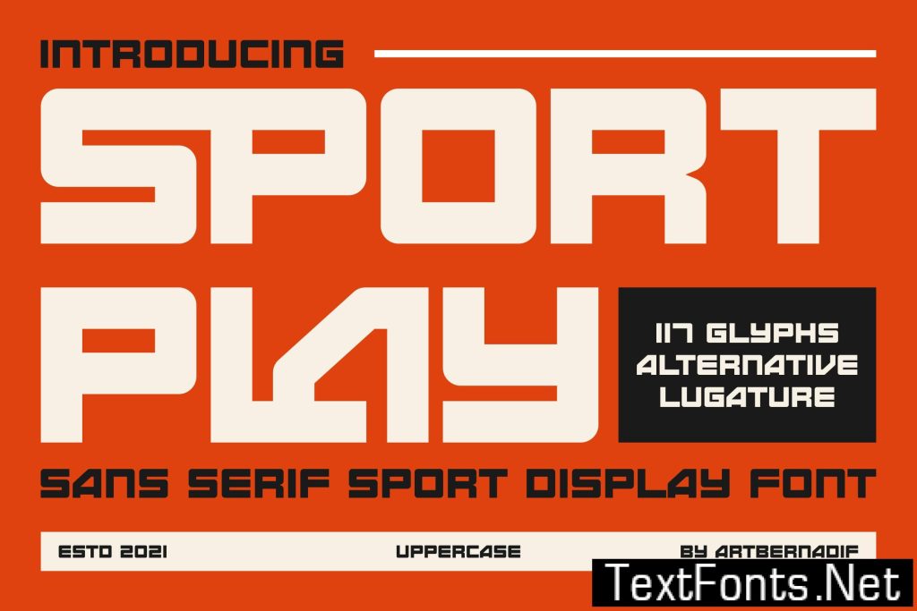 Sport Play – Sans Serif Sport Display Font 82MDAJD