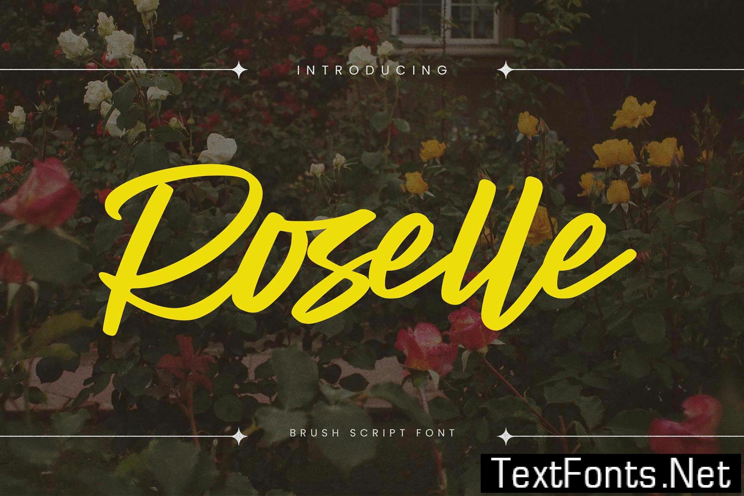 Roselle – Brush Script Font HF6286L
