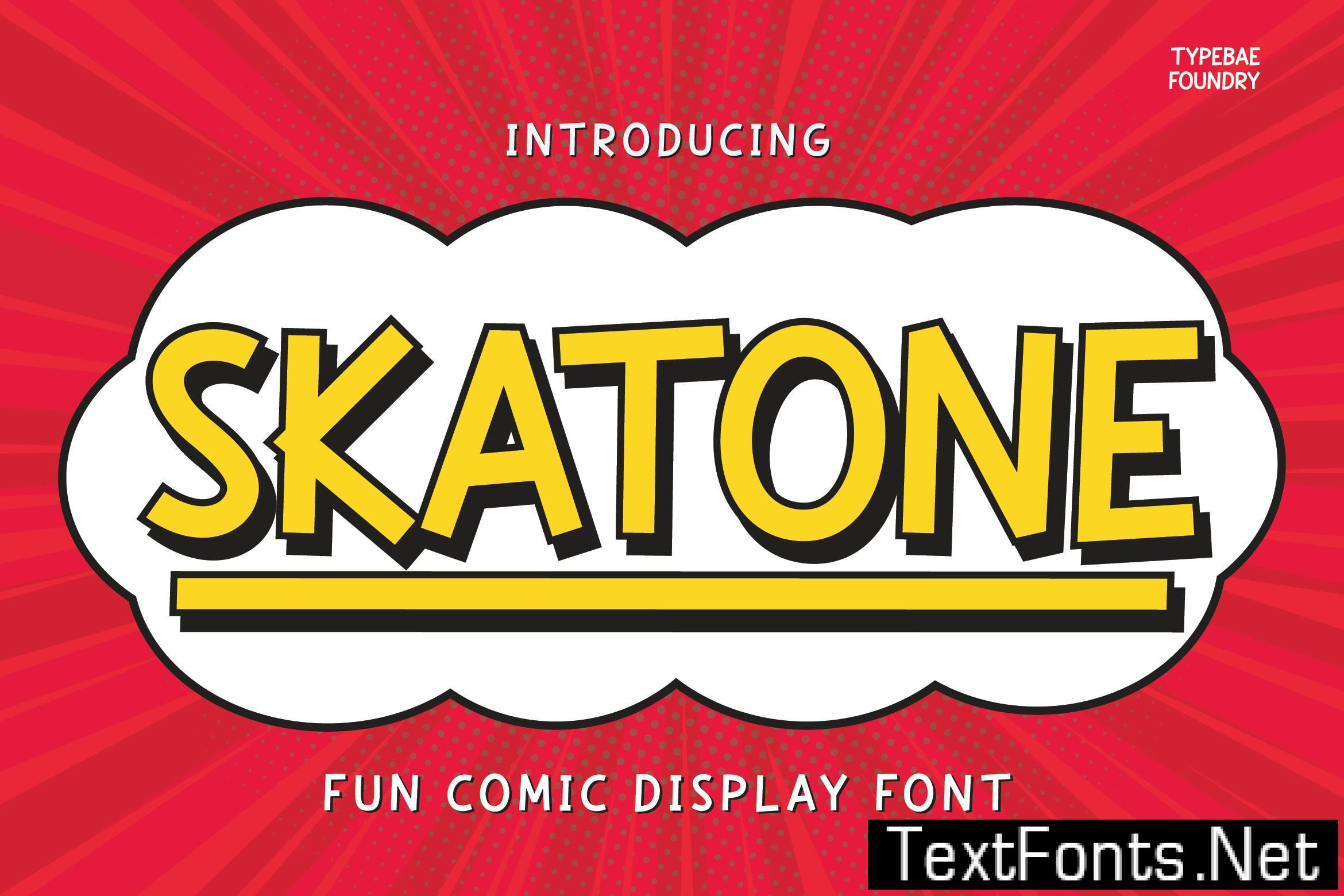 Skatone – Fun Comic Display Font SBLT94J