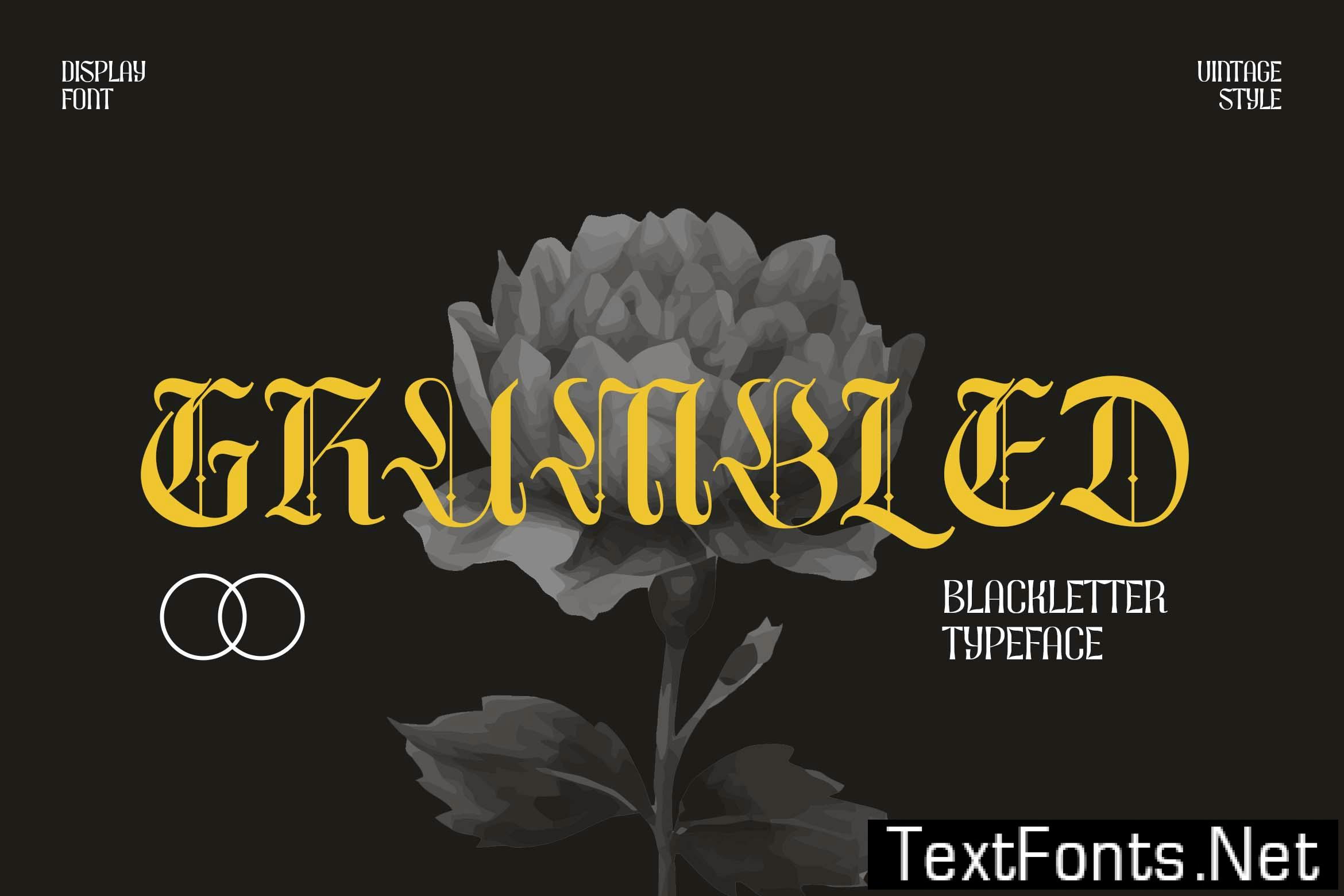 Grumbled Blackletter Font S8MBU5A