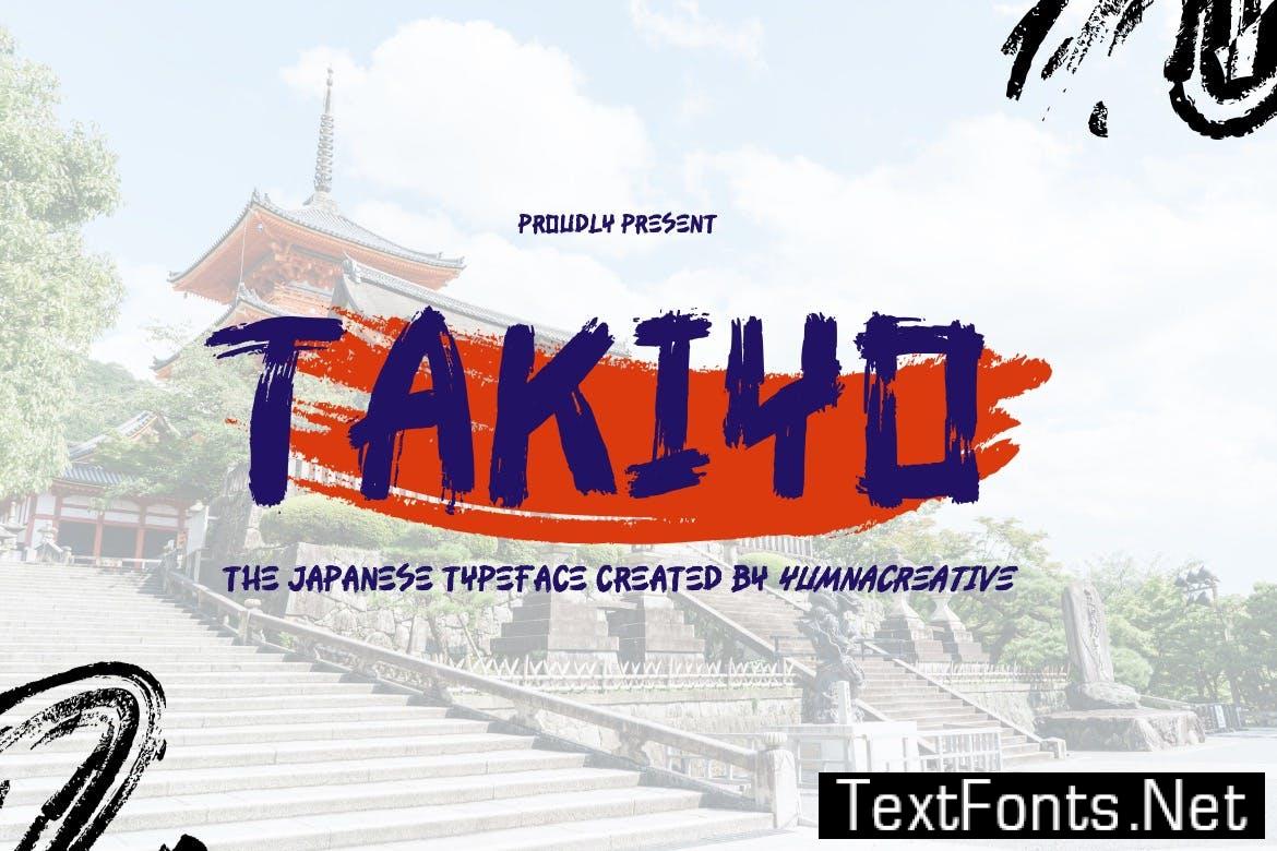 Takiyo – Textured Brush Font 7BCJXUX